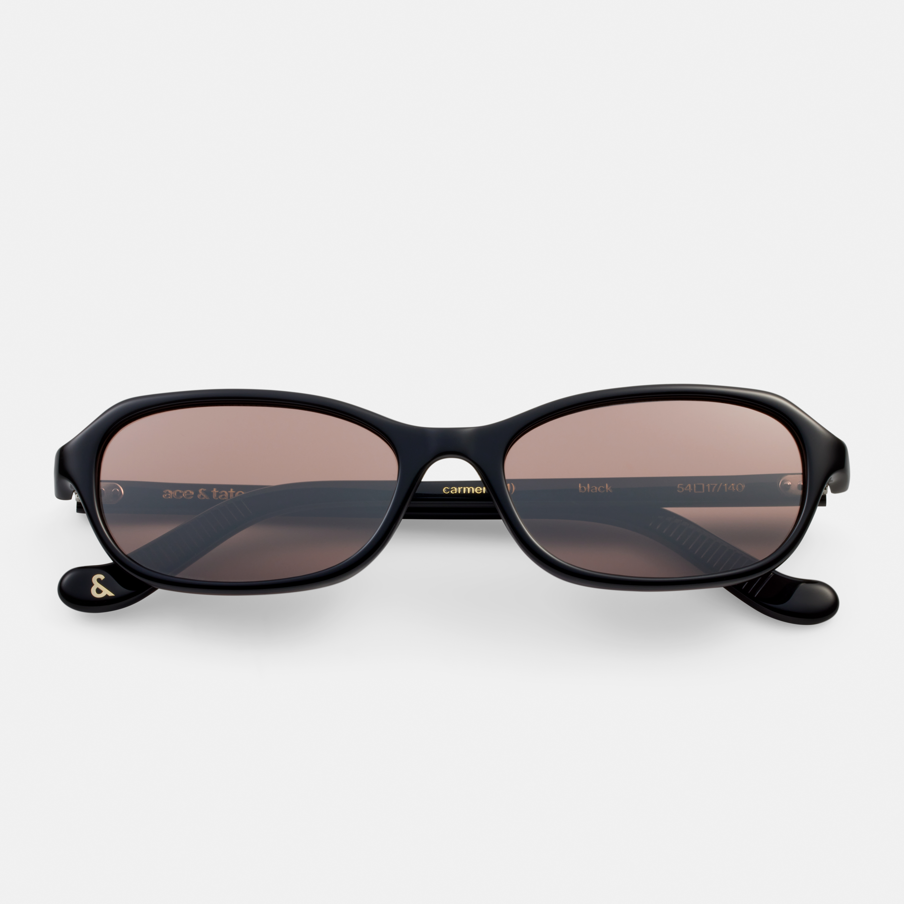 Ace & Tate Solaires | Ovale Acétate in Noir