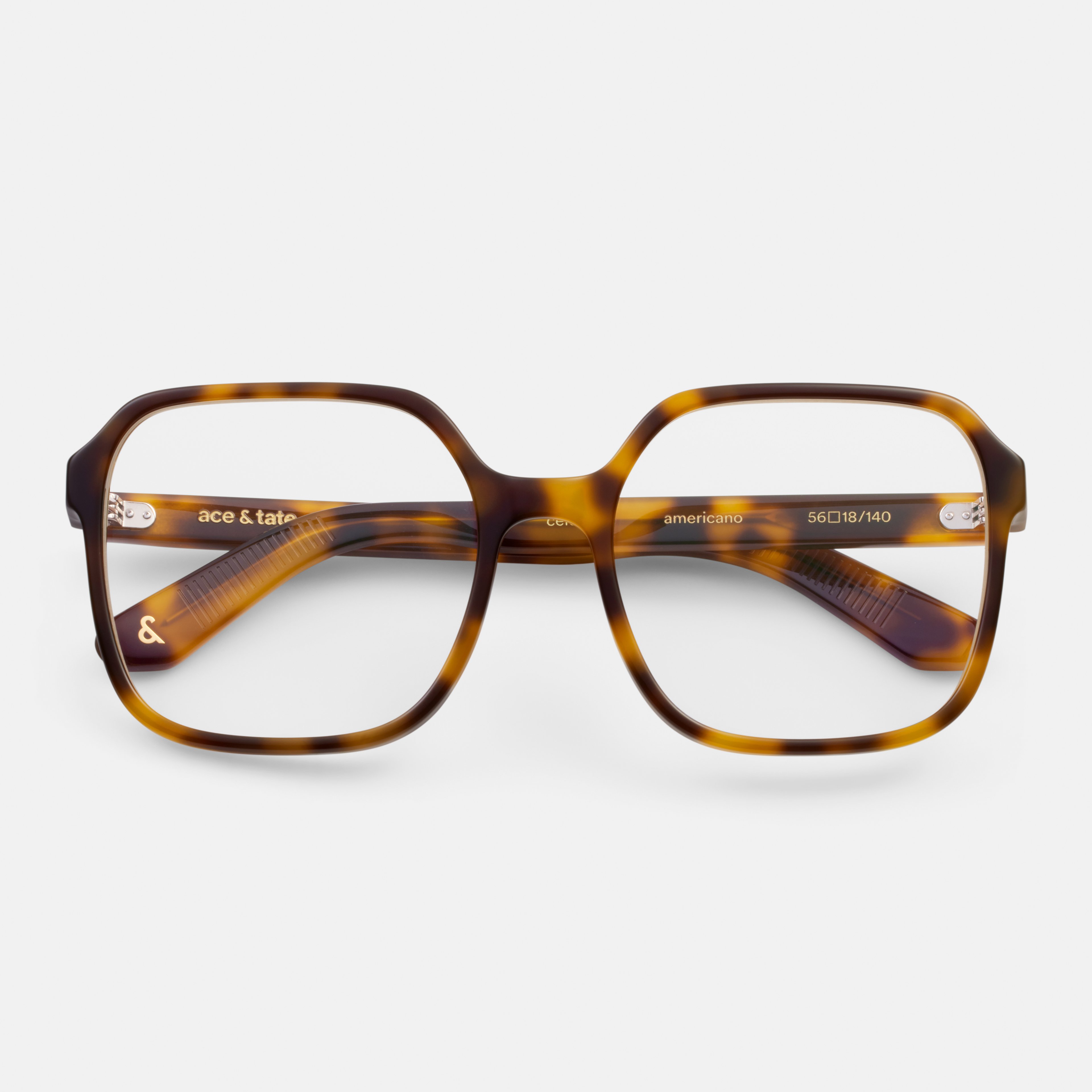 Ace & Tate Glasses | Square Acetate in Black, Brown