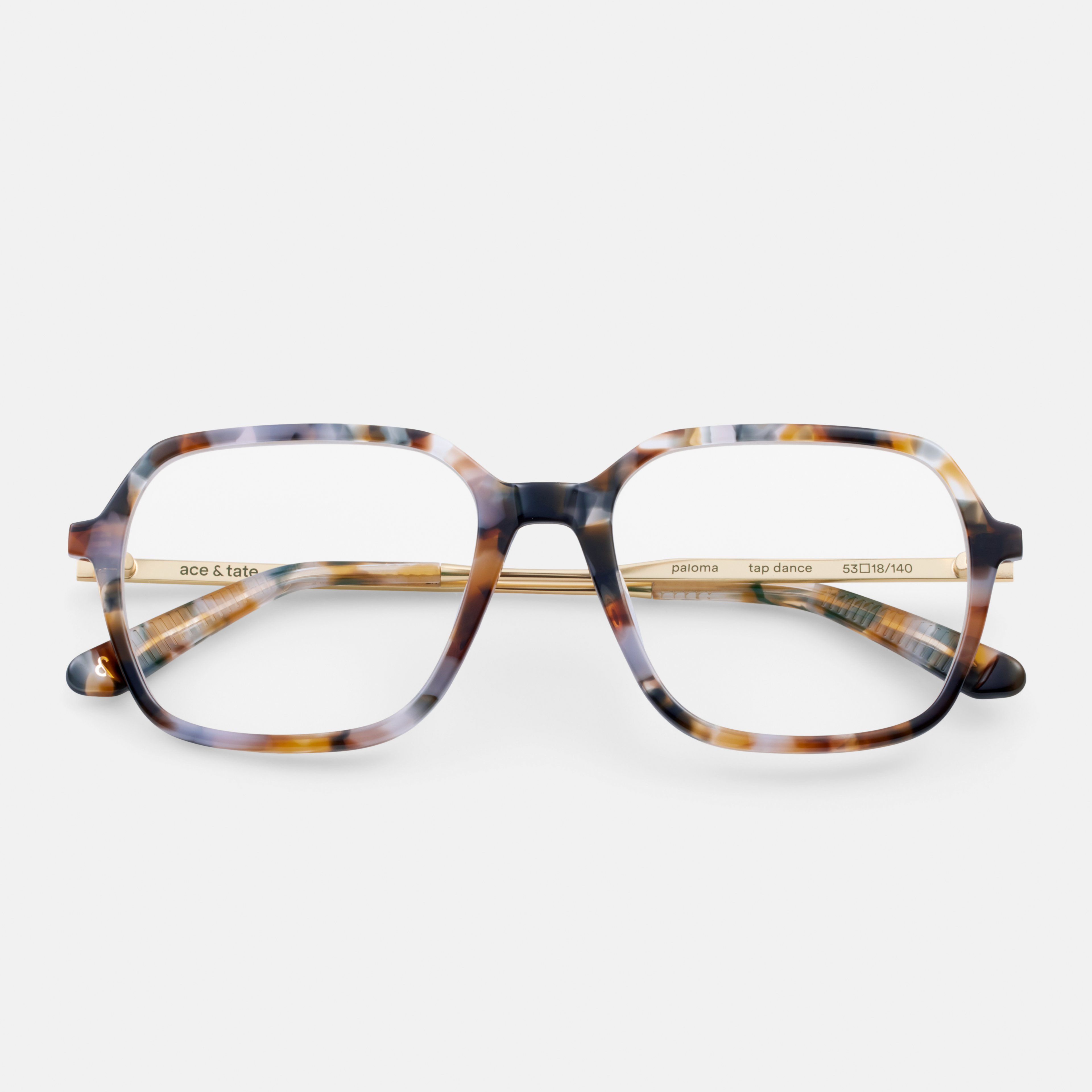 Ace & Tate Glasses | Square Metal in Brown, Orange, Purple