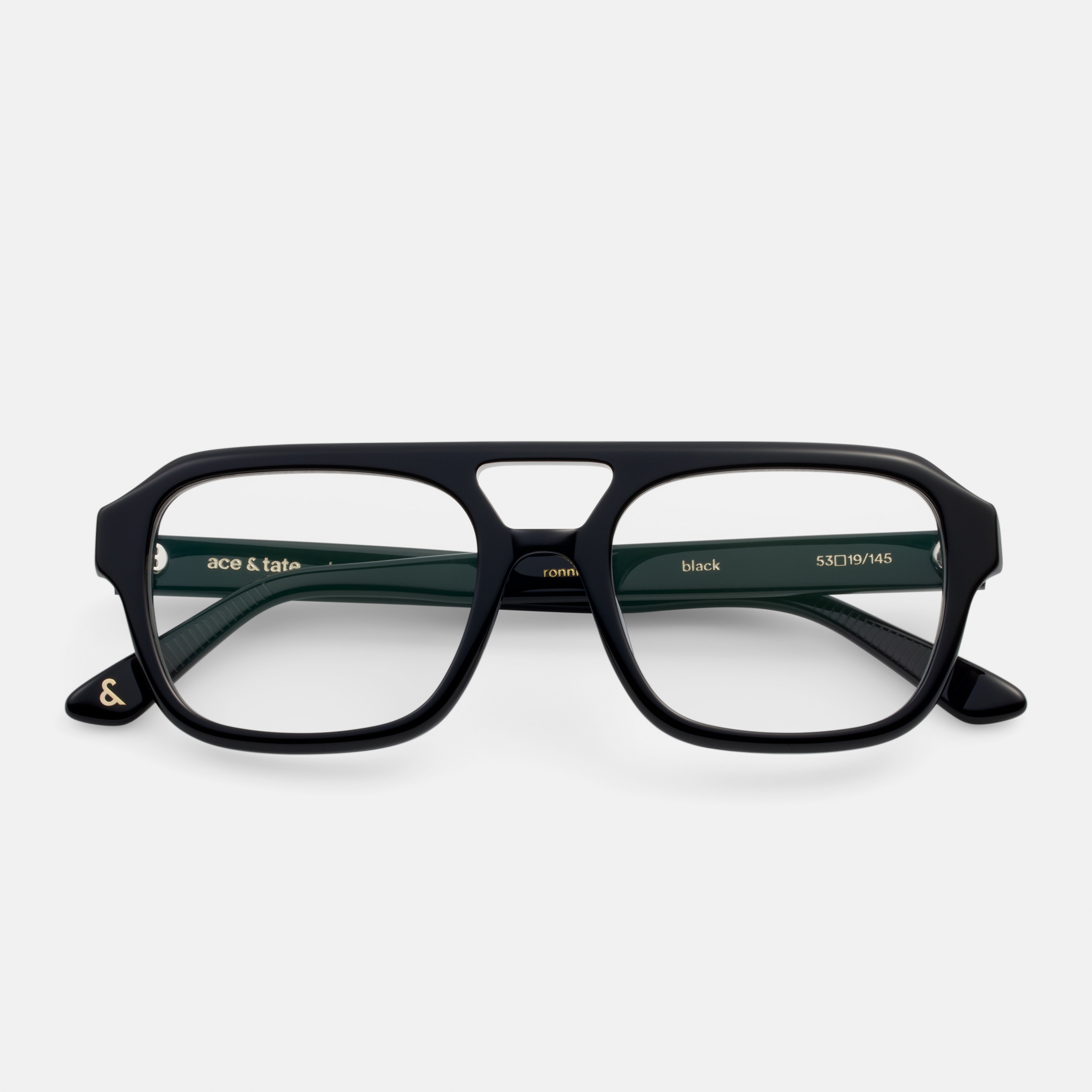 Ace & Tate Glasses | Square Acetate in Black