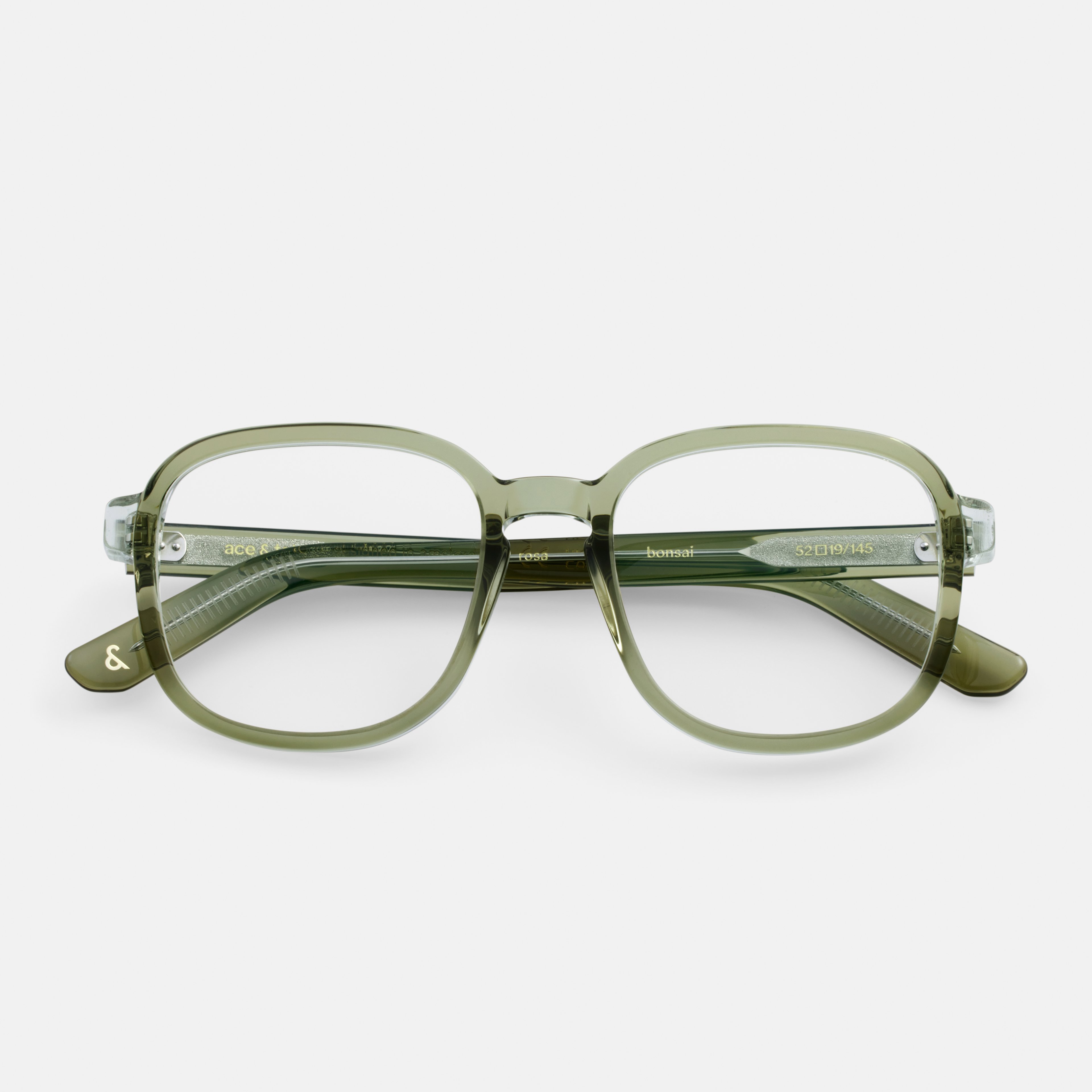 Ace & Tate Glasses | Square Acetate in Green
