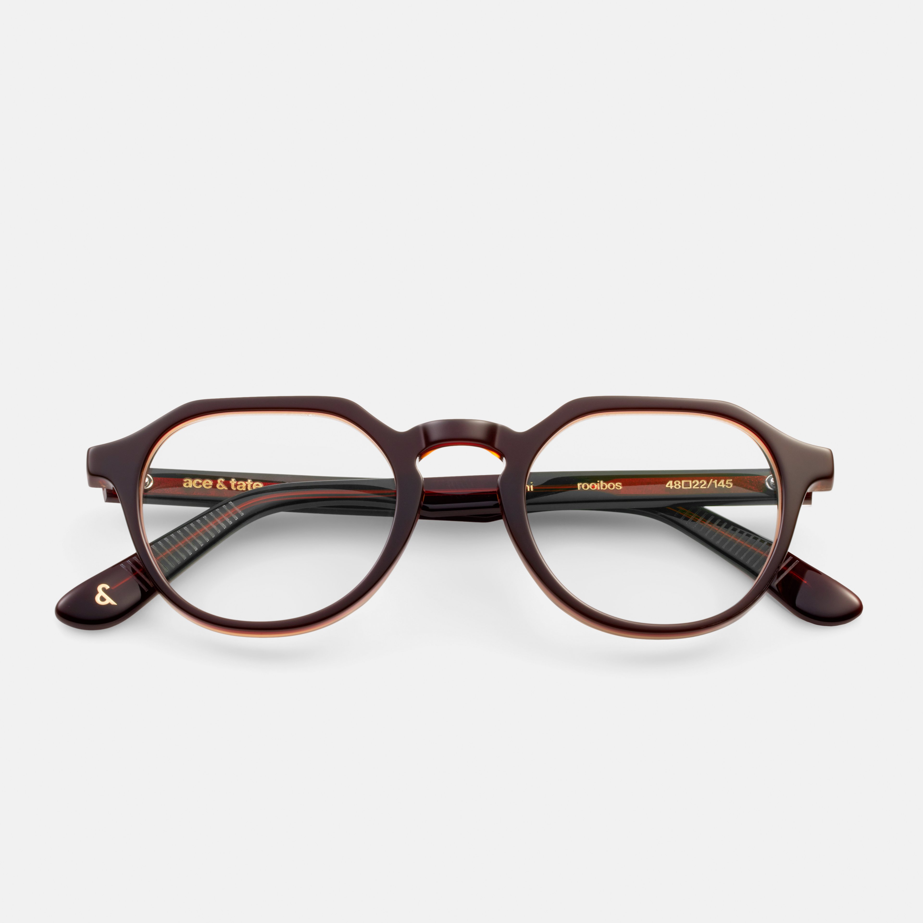 Ace & Tate Brillen | Hexagonal Acetat in Rot