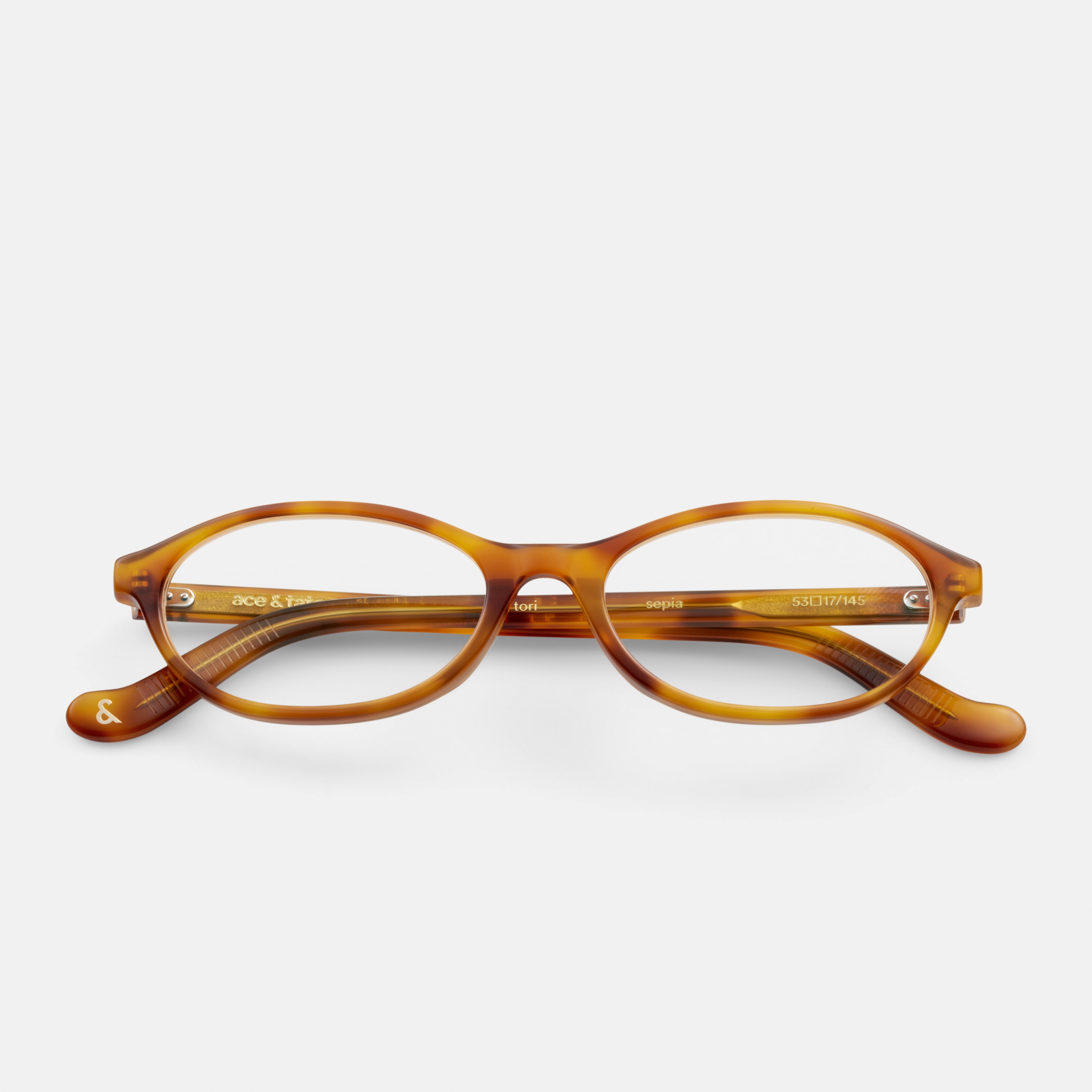 Ace & Tate Glasses | Oval Acetate in Brown