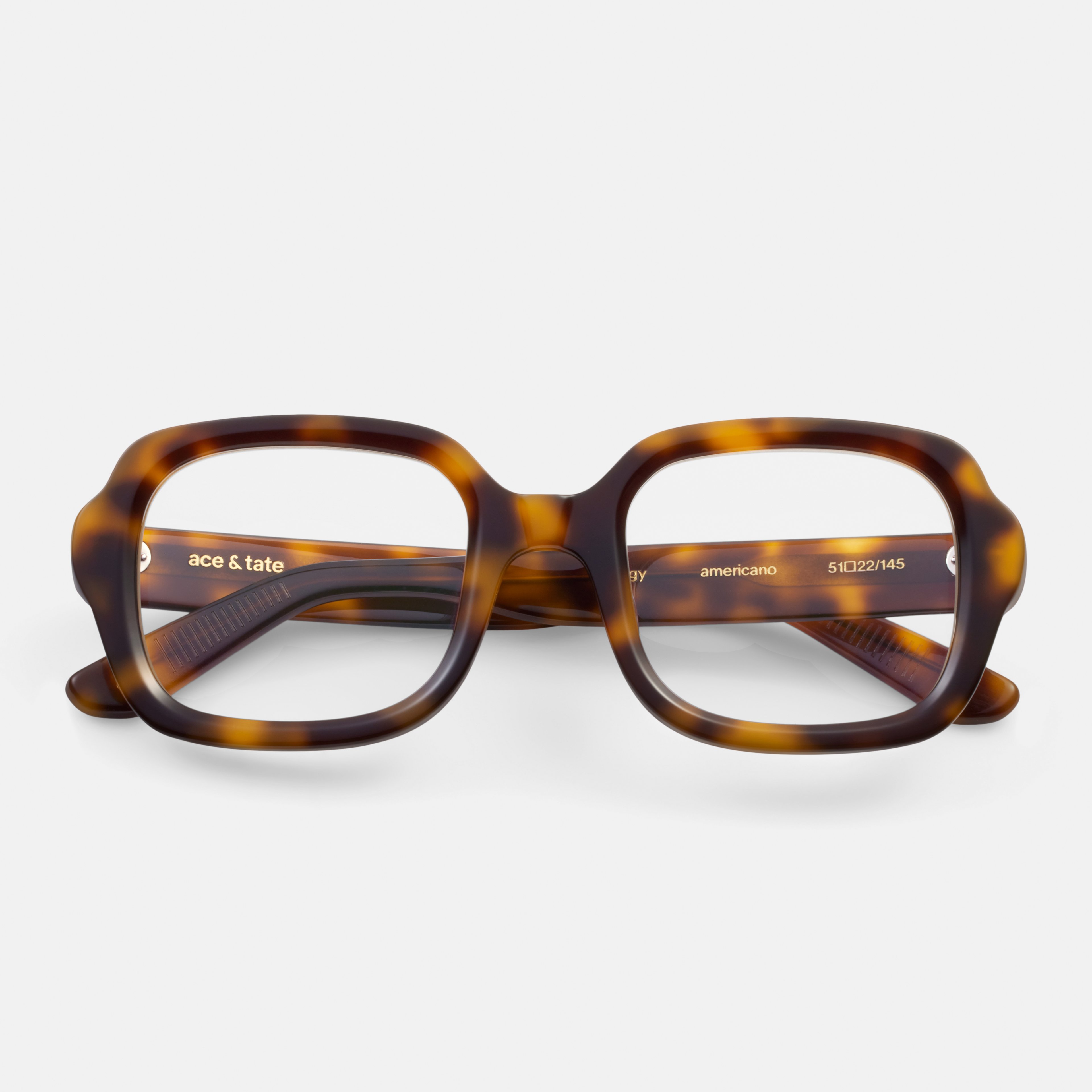 Ace & Tate Glasses | Square Acetate in Black, Brown