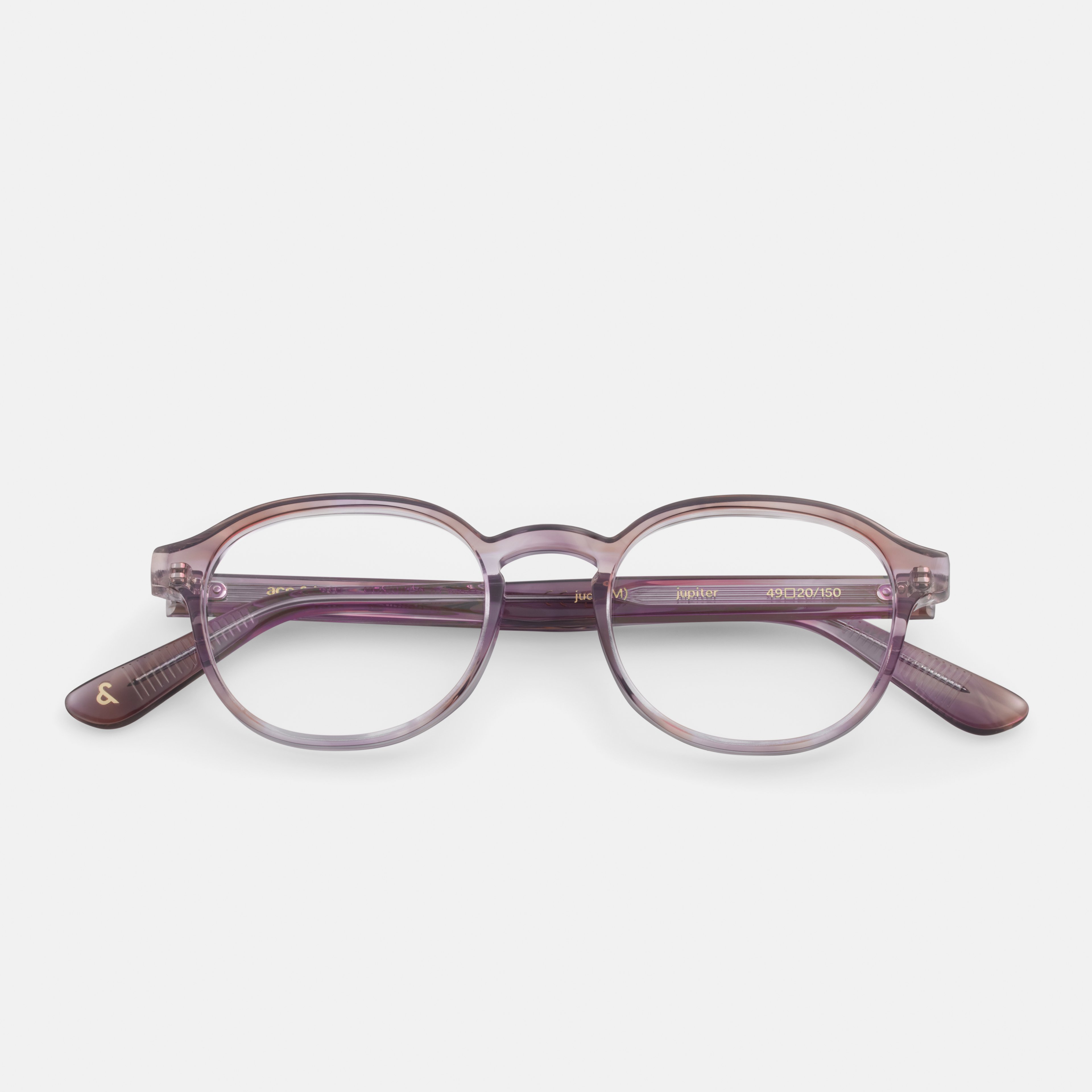 Ace & Tate Brillen | Rund Acetat in Orange, Pink, Violett