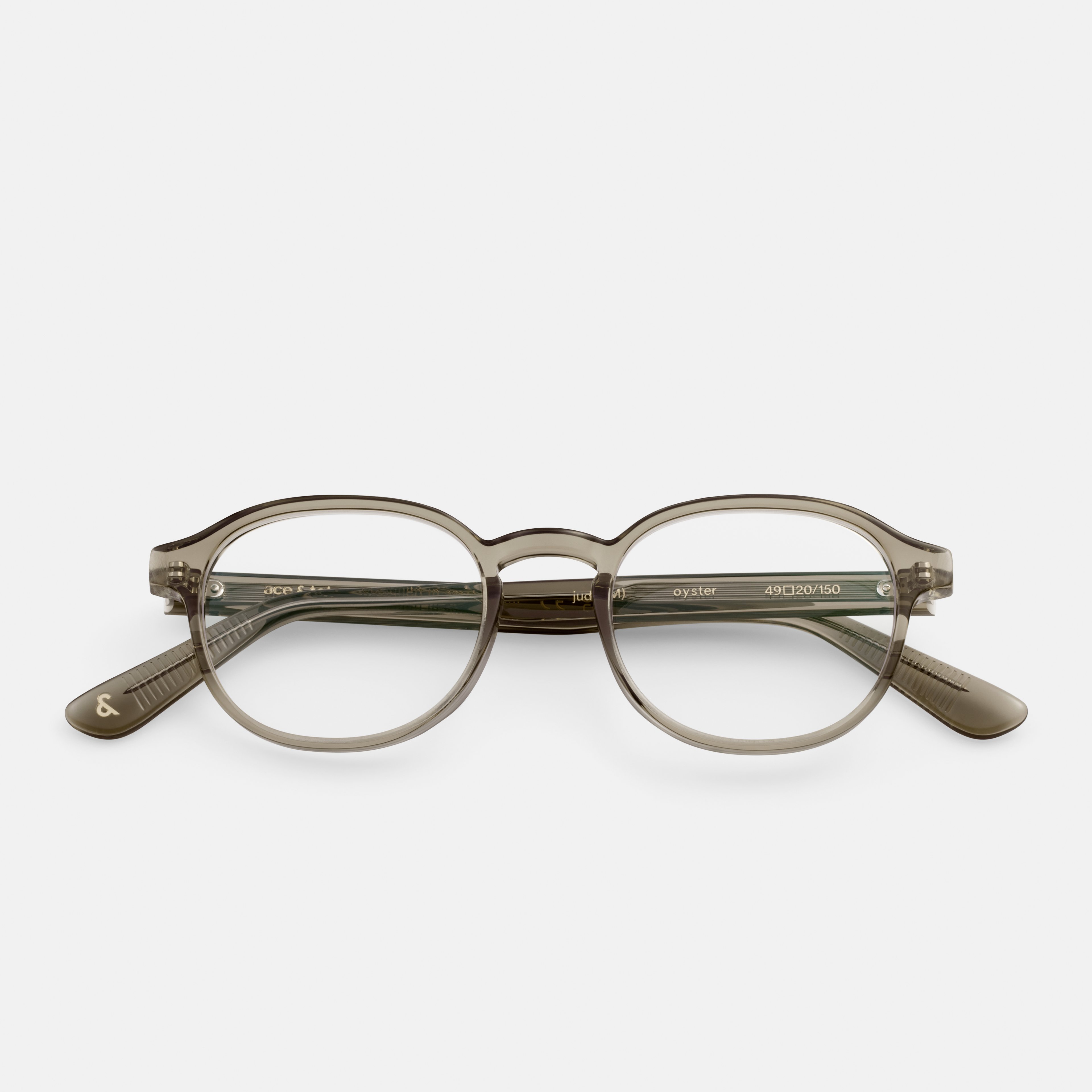 Ace & Tate Glasses | Round Acetate in Grey