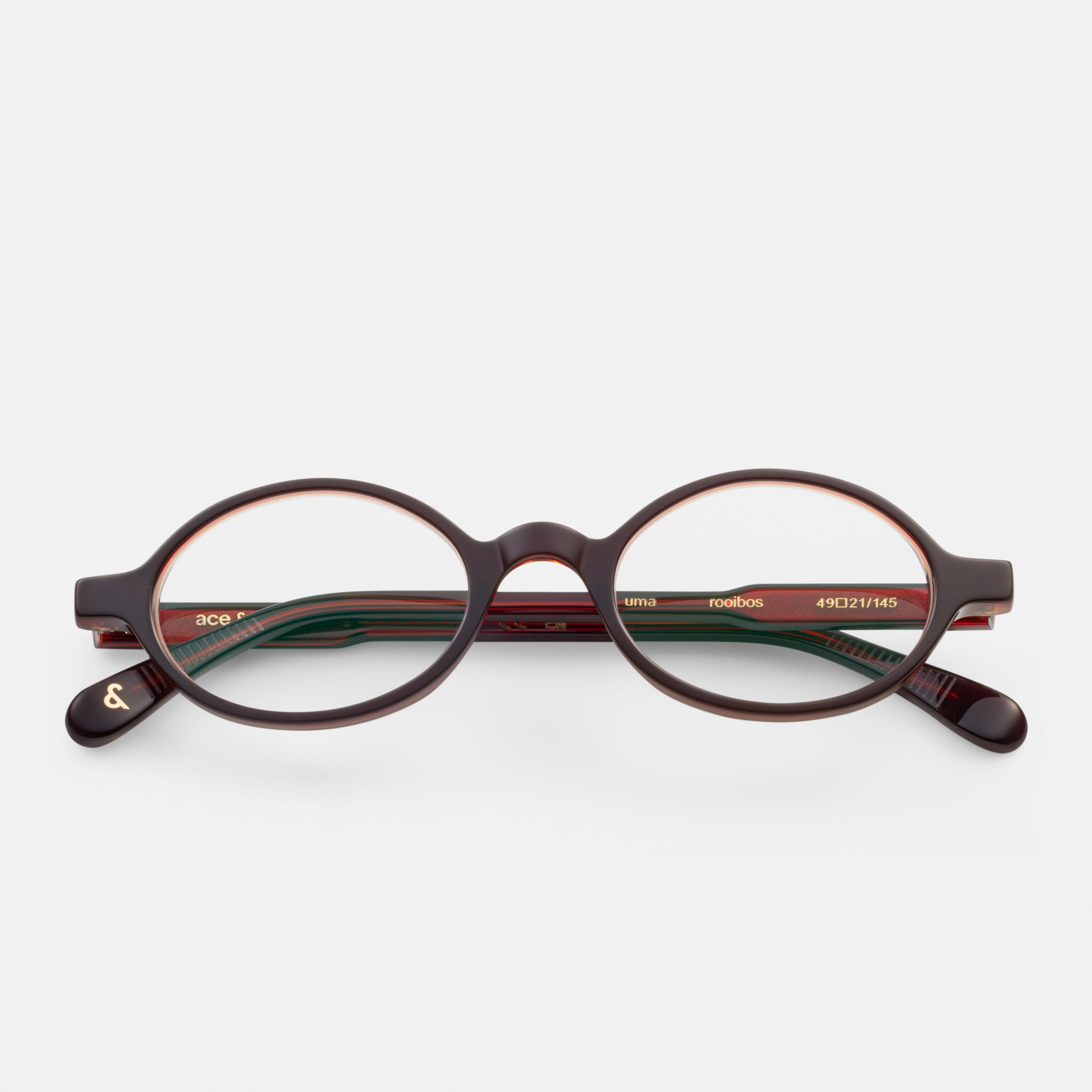 Ace & Tate Glasses | Round Acetate in Red