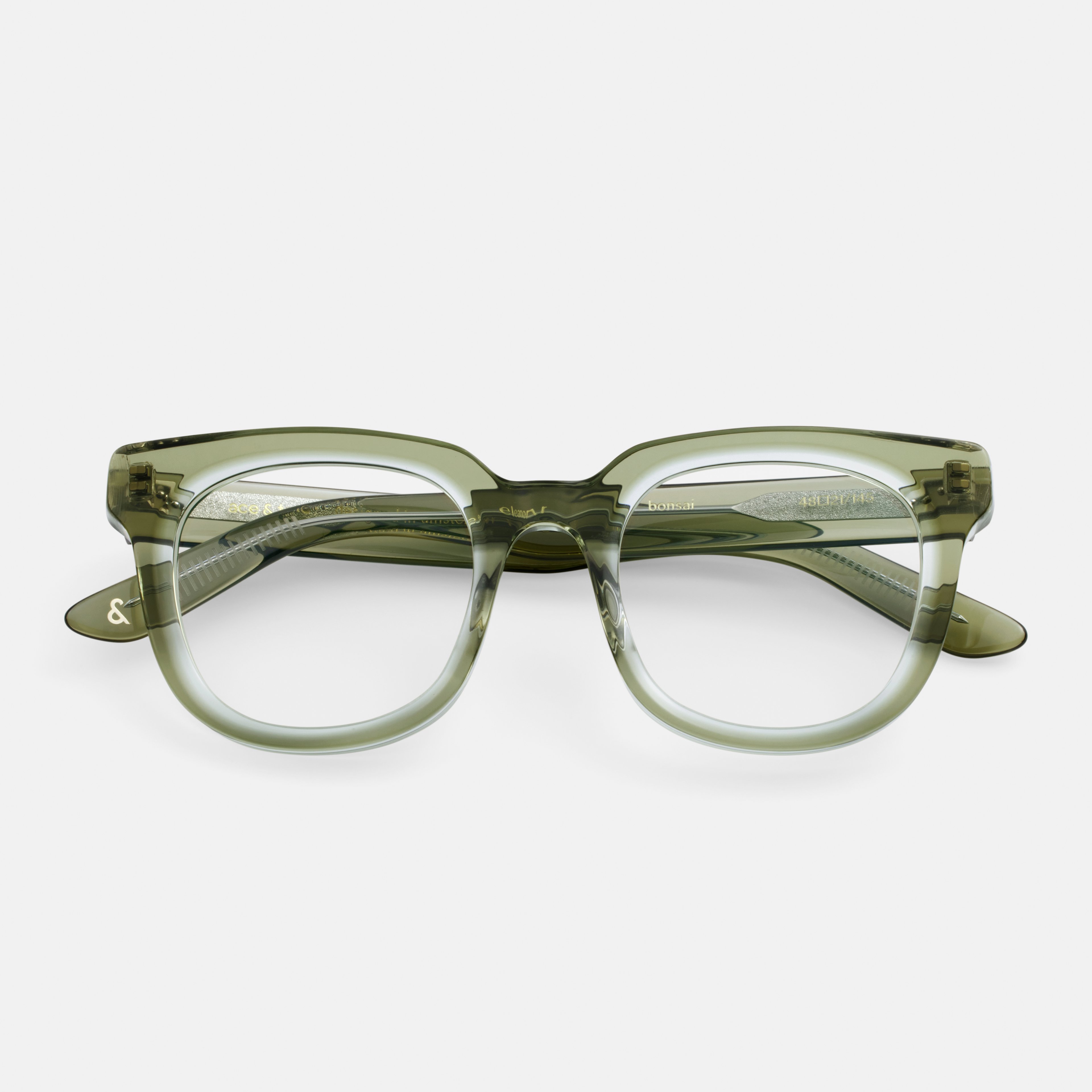 Ace & Tate Glasses | Round Acetate in Green