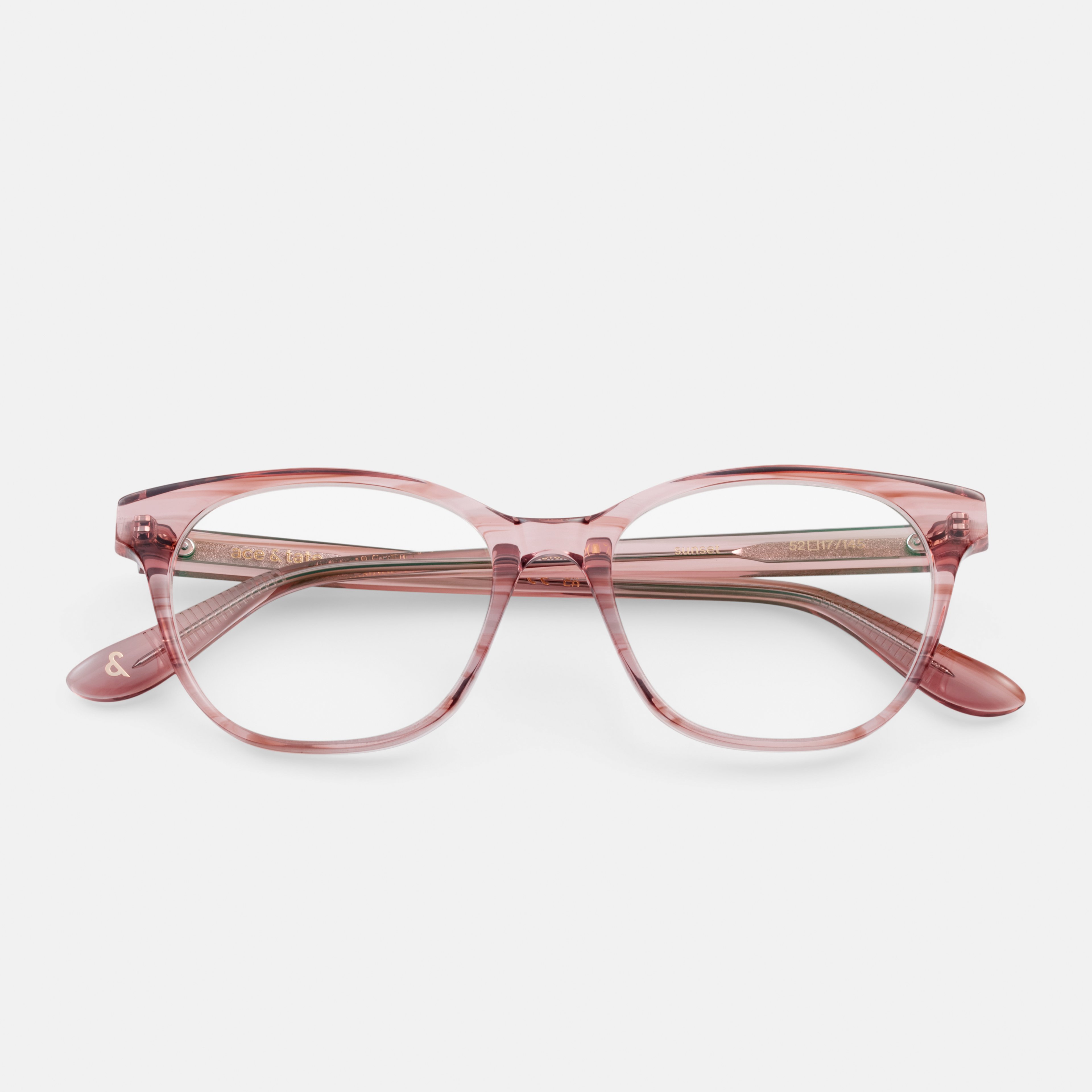 Ace & Tate Glasses | Square Acetate in Beige, Orange