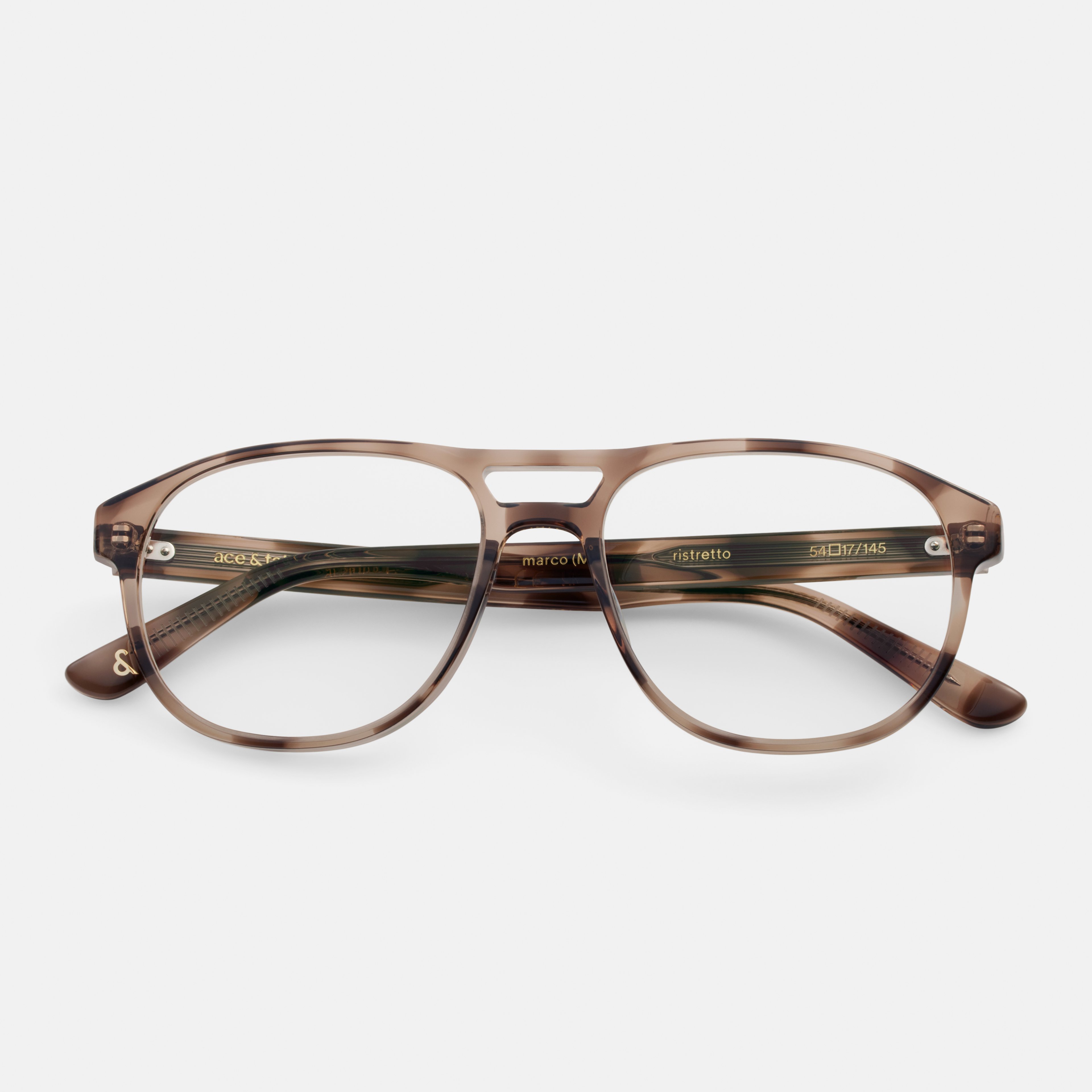 Ace & Tate Glasses |  Acetate in Beige, Brown