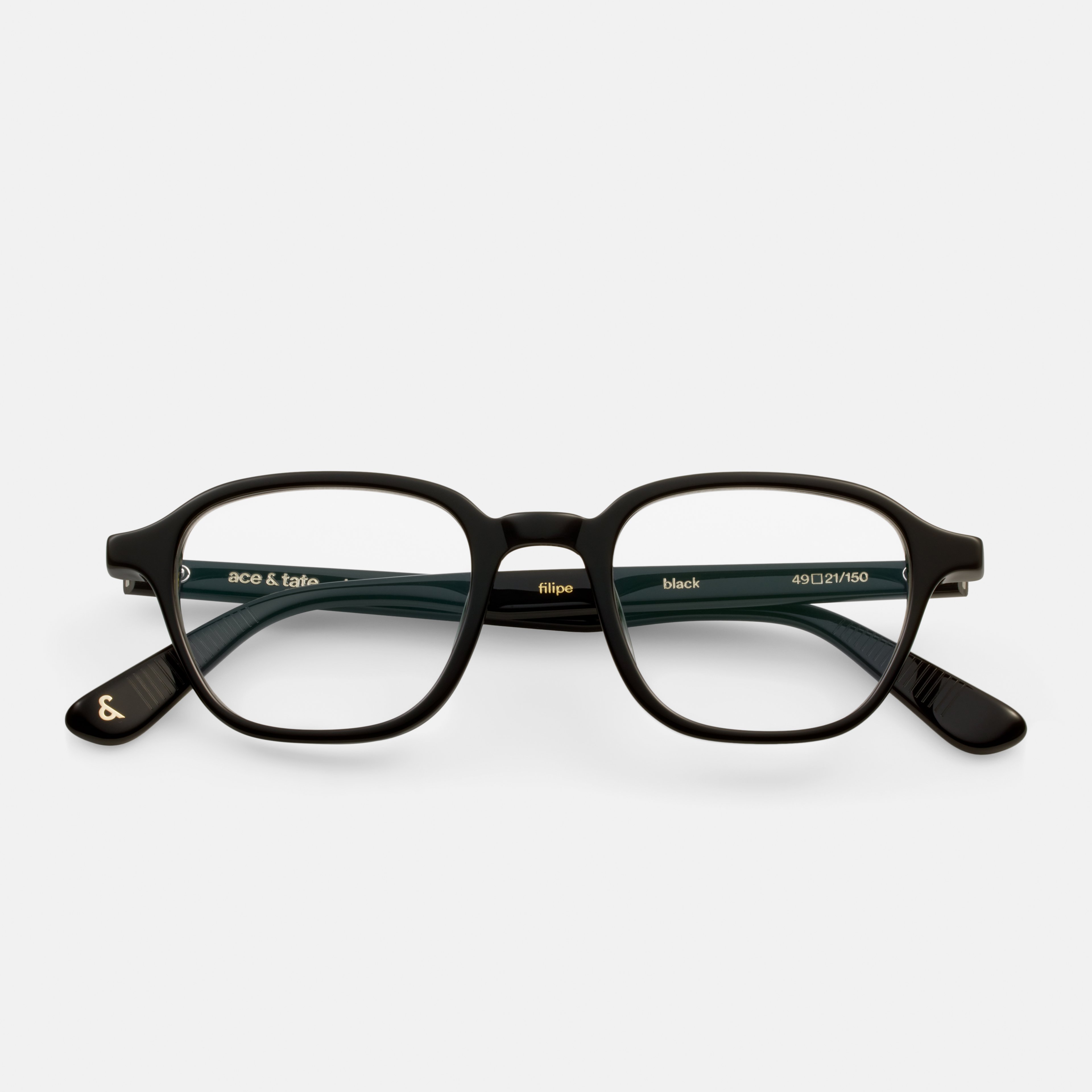 Ace & Tate Filipe in Black Ace & Tate Glasses | Square Acetate in Black