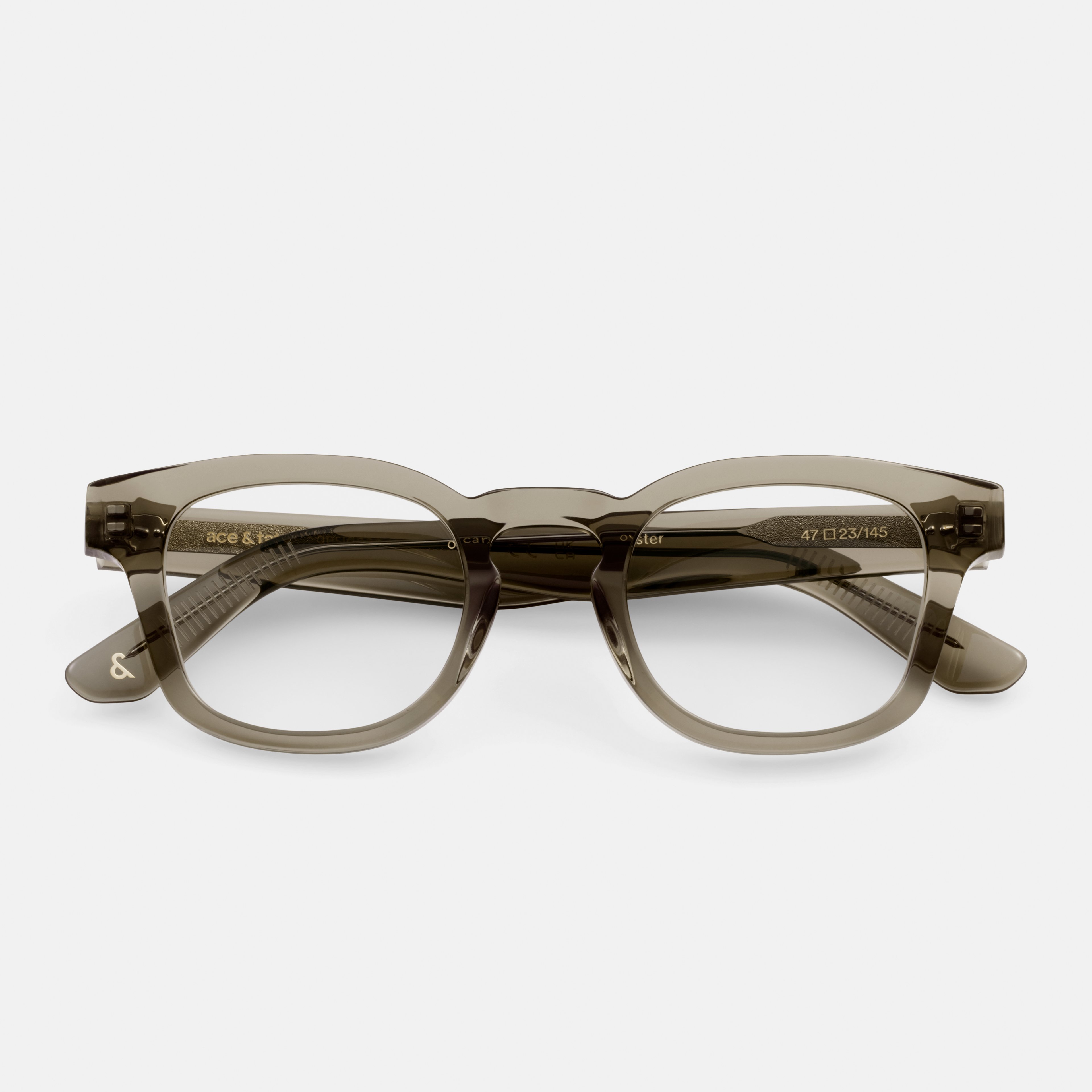 Ace & Tate Glasses | Round Acetate in Grey
