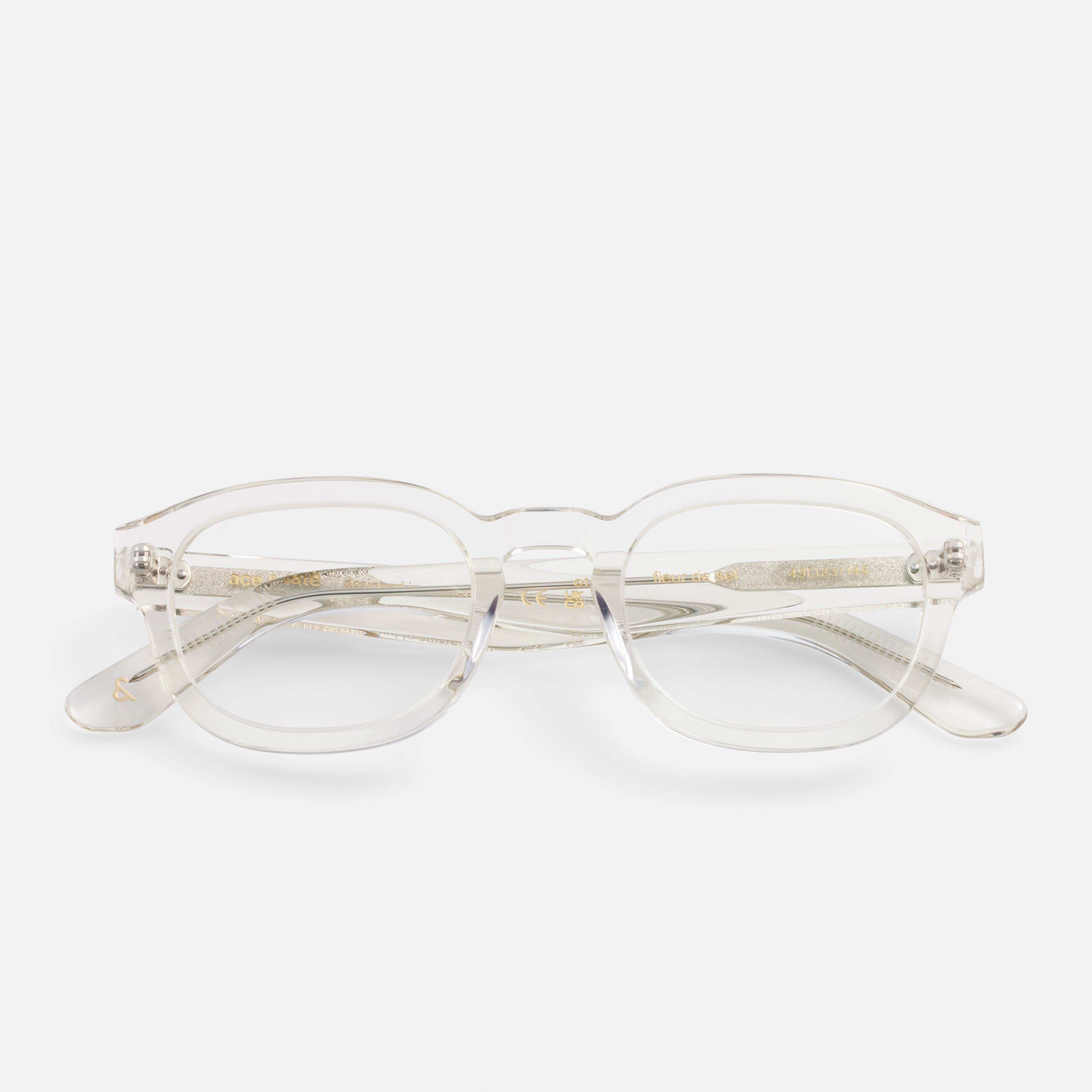 Ace & Tate Glasses | Round Acetate in Clear