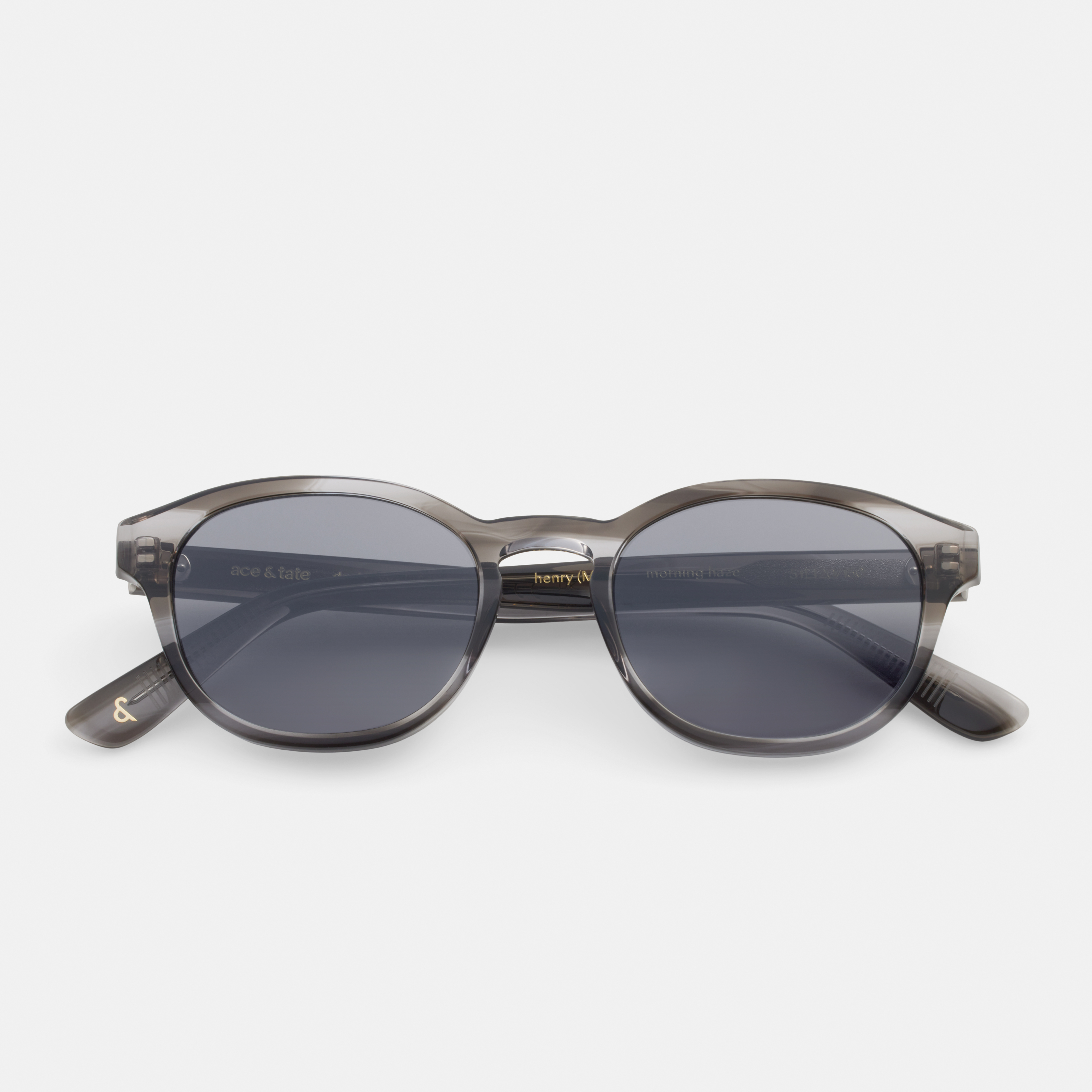 Ace & Tate Solaires | Ronde Acétate in Clair, Gris
