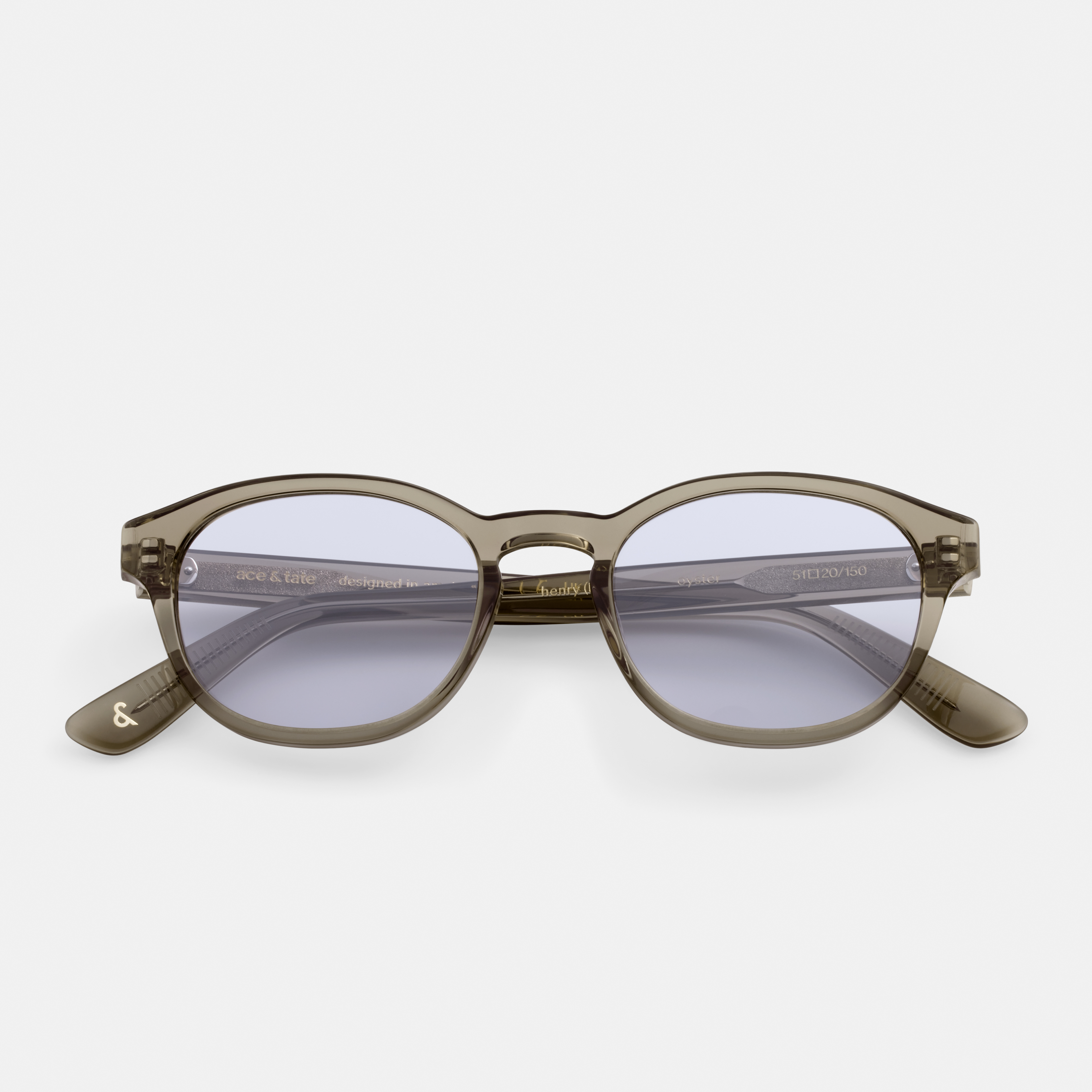 Ace & Tate Sunglasses | Round Acetate in Grey