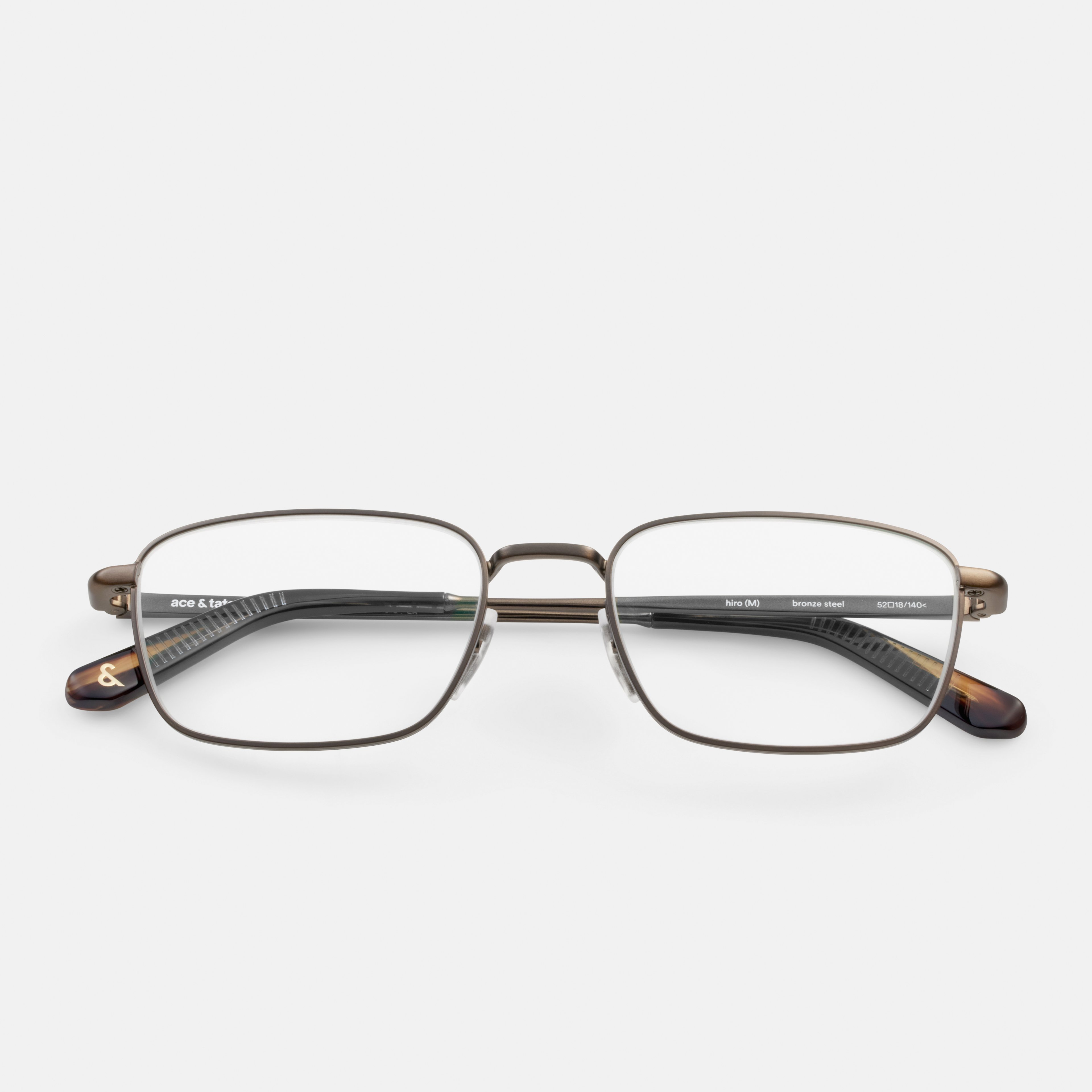 Ace & Tate Brillen | Rechteckig Metall in Braun