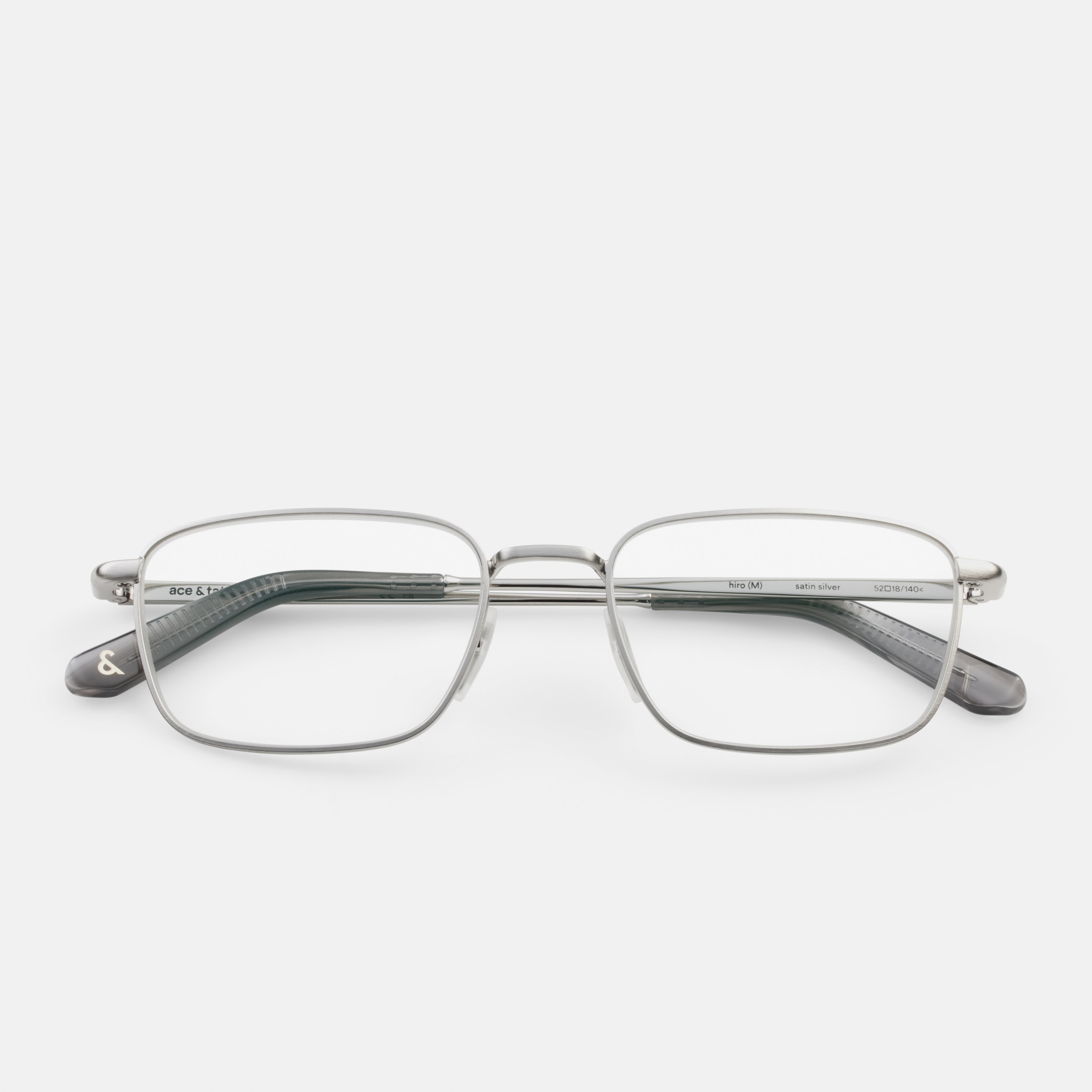 Ace & Tate Glasses | Rectangle Metal in Silver