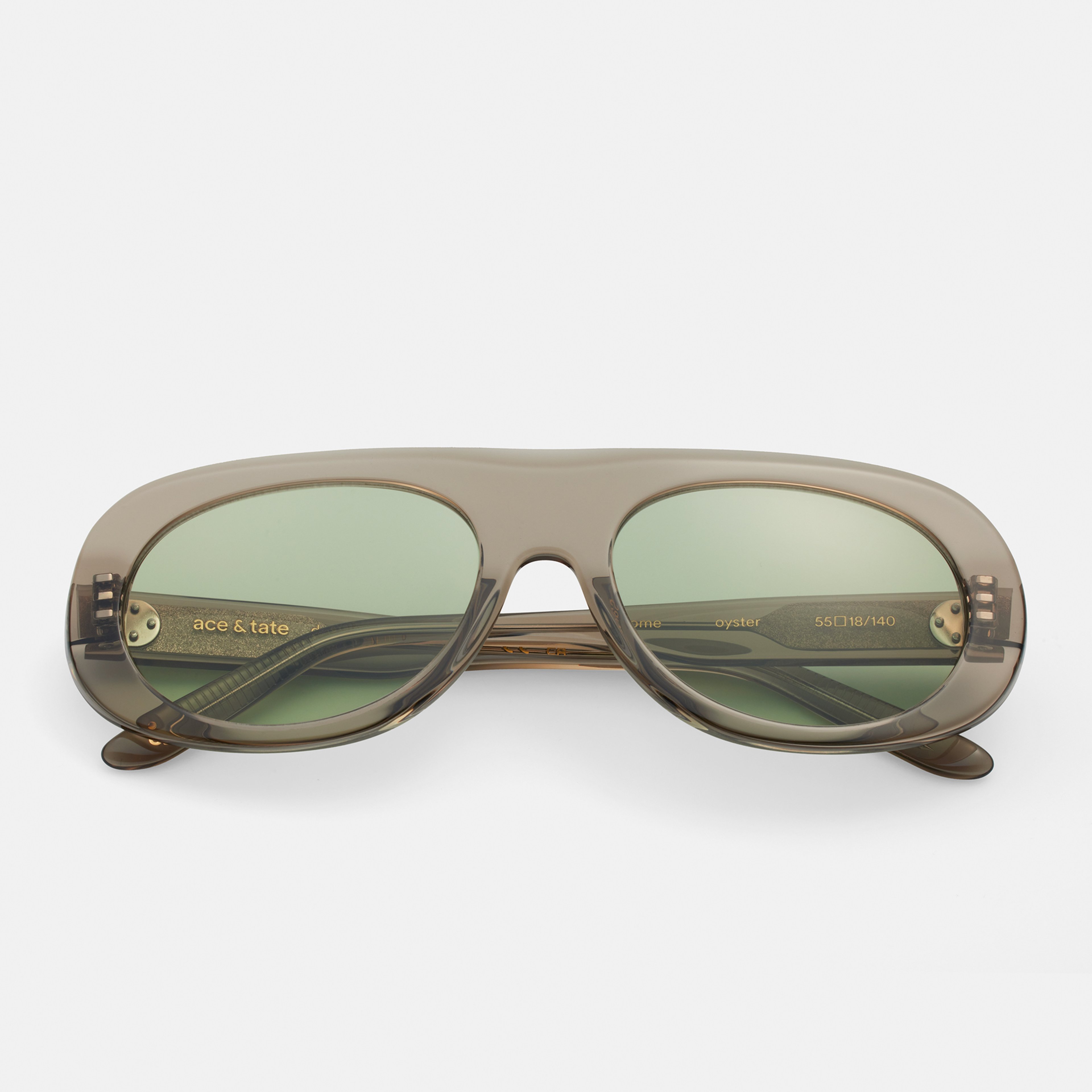 Ace & Tate Sunglasses | Round Acetate in Grey