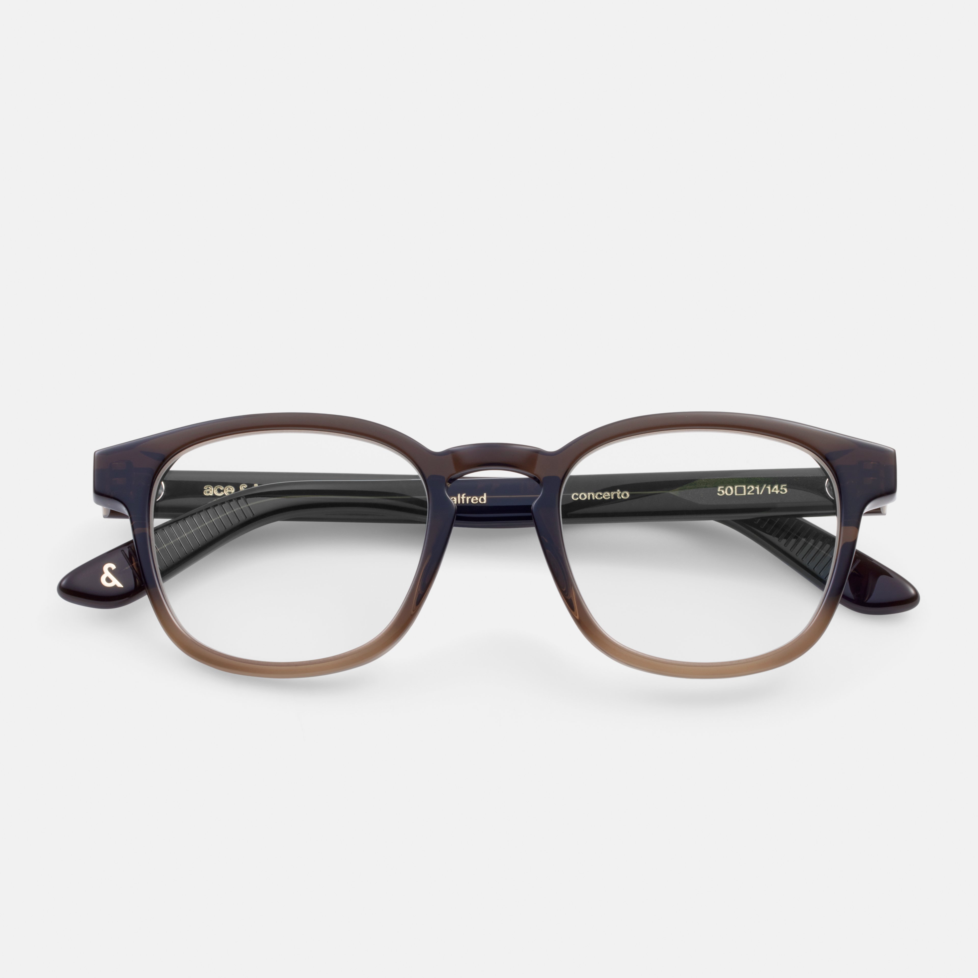 Ace & Tate Glasses | Square Acetate in Brown