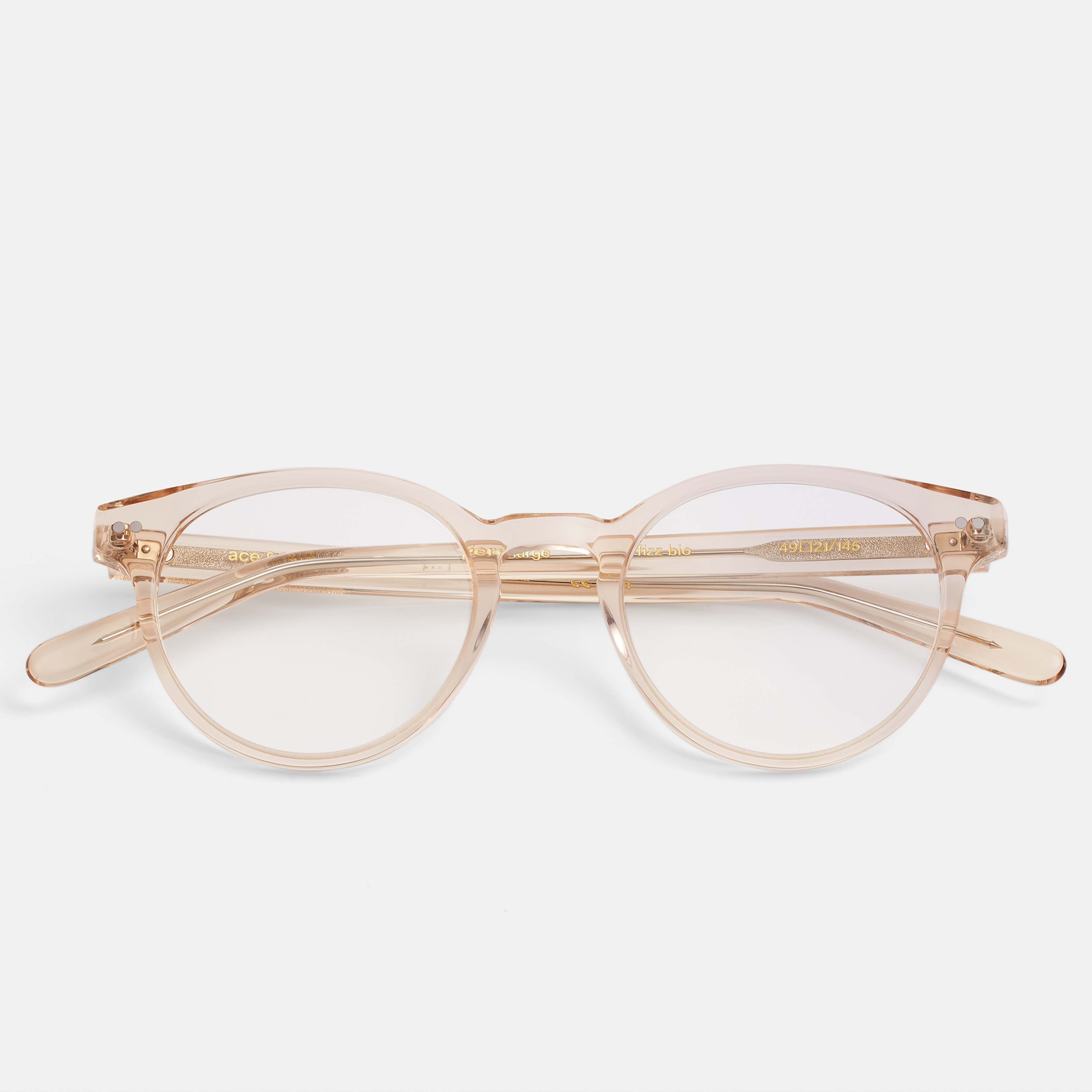 Ace & Tate Glasses | Round Acetate in Clear