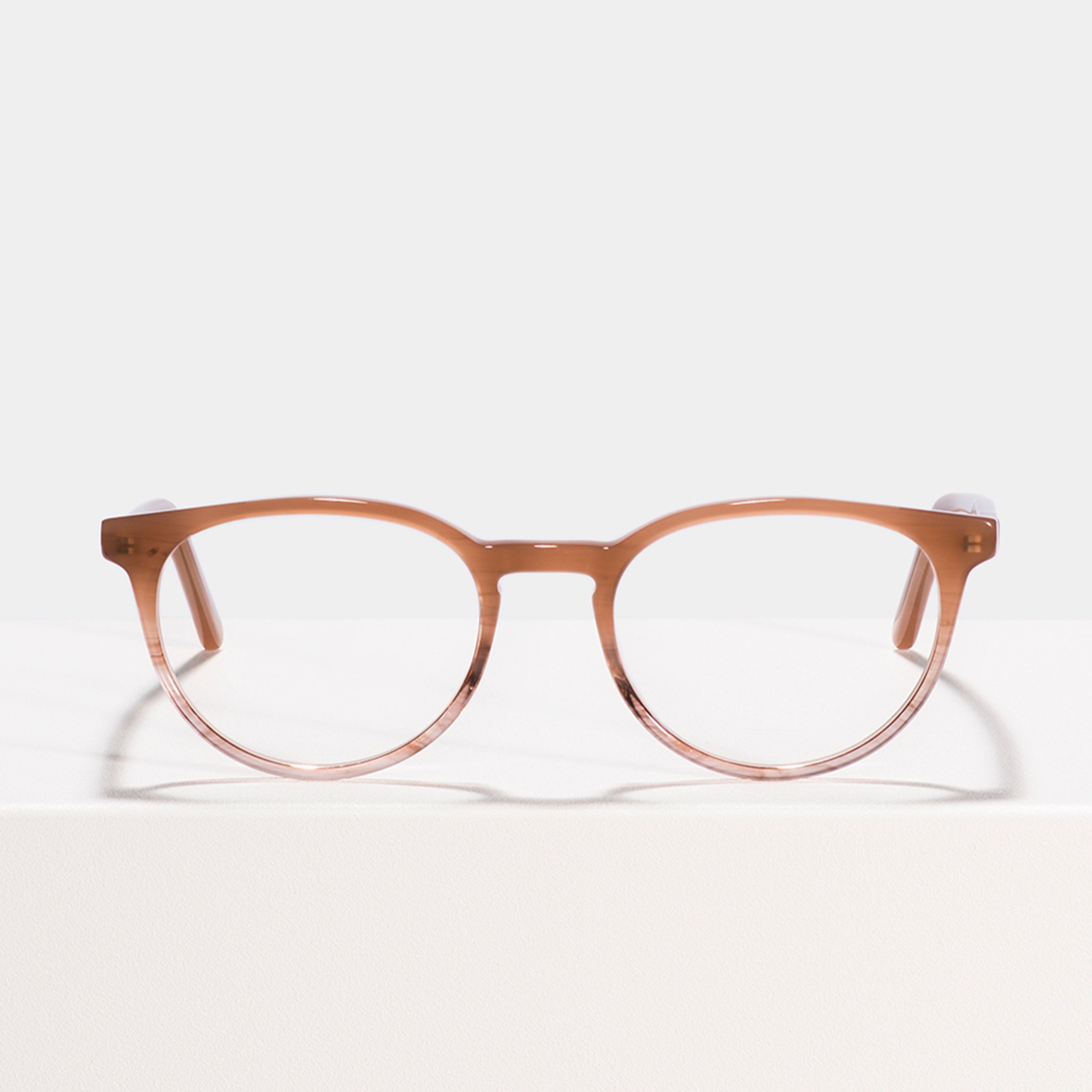 Ace & Tate Glasses | Oval Acetate in Beige, Pink