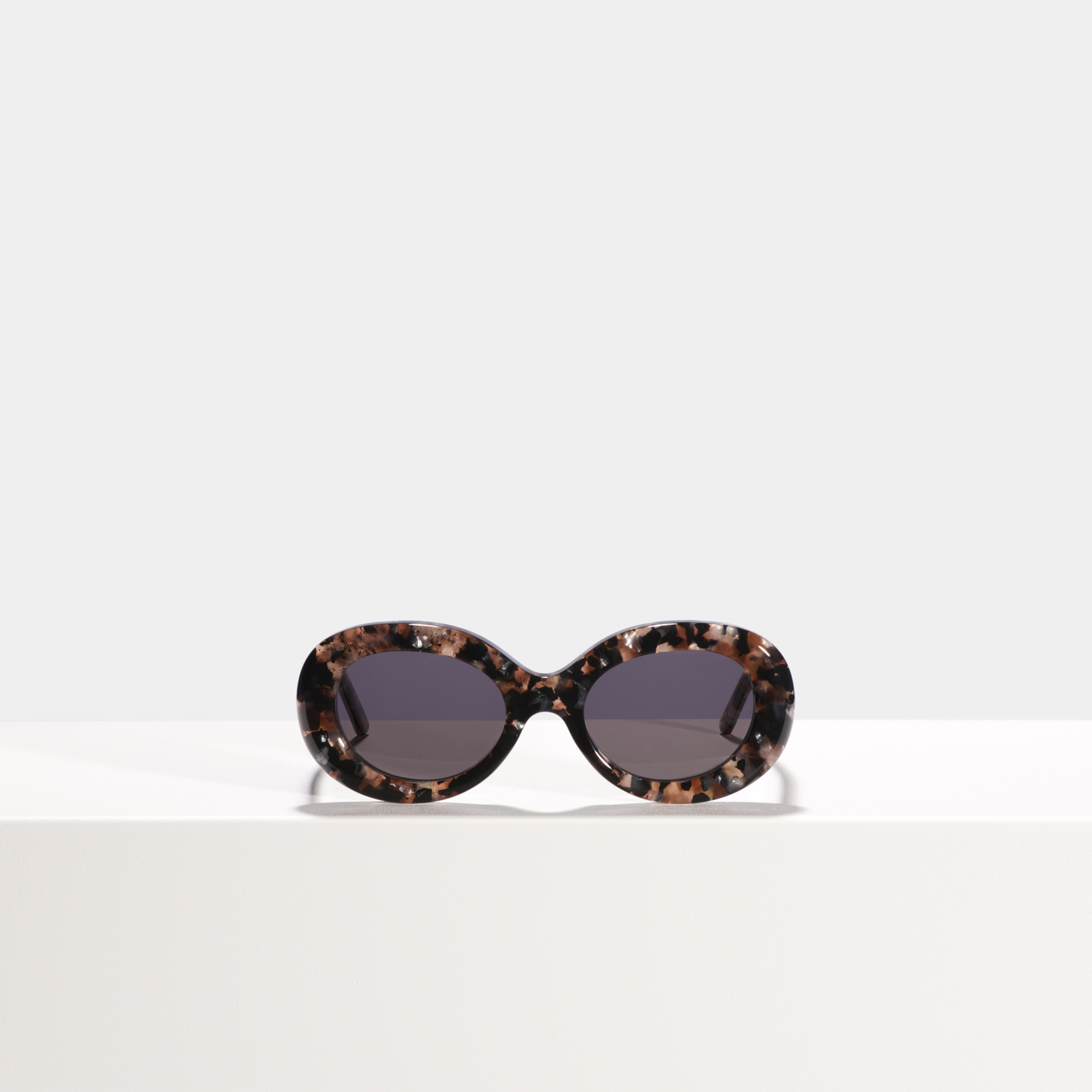 Ace & Tate Solaires | oval Acétate in Marron, Rose