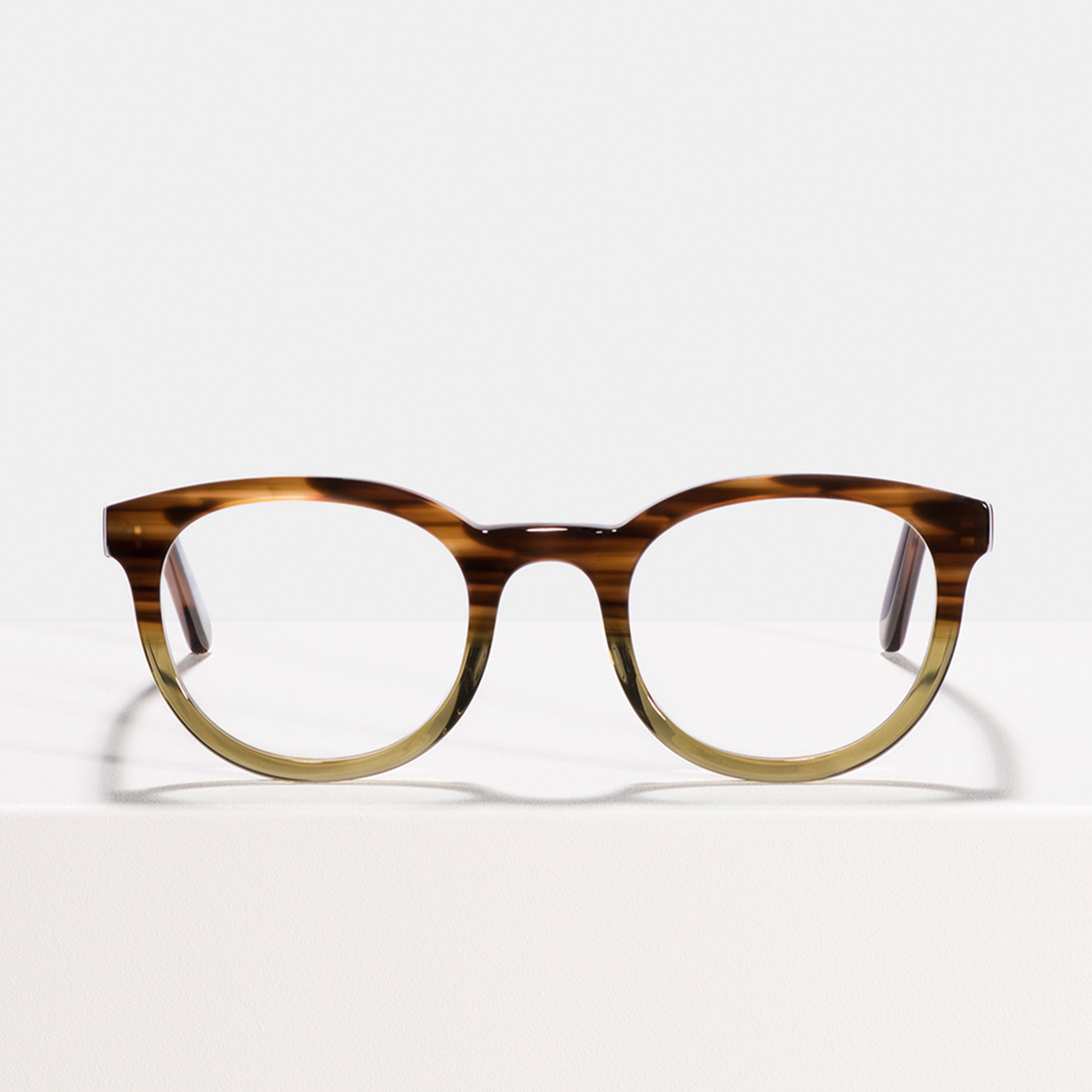 Ace & Tate Hugo in Hunter Green Ace & Tate Glasses | Round Acetate in Brown, Green