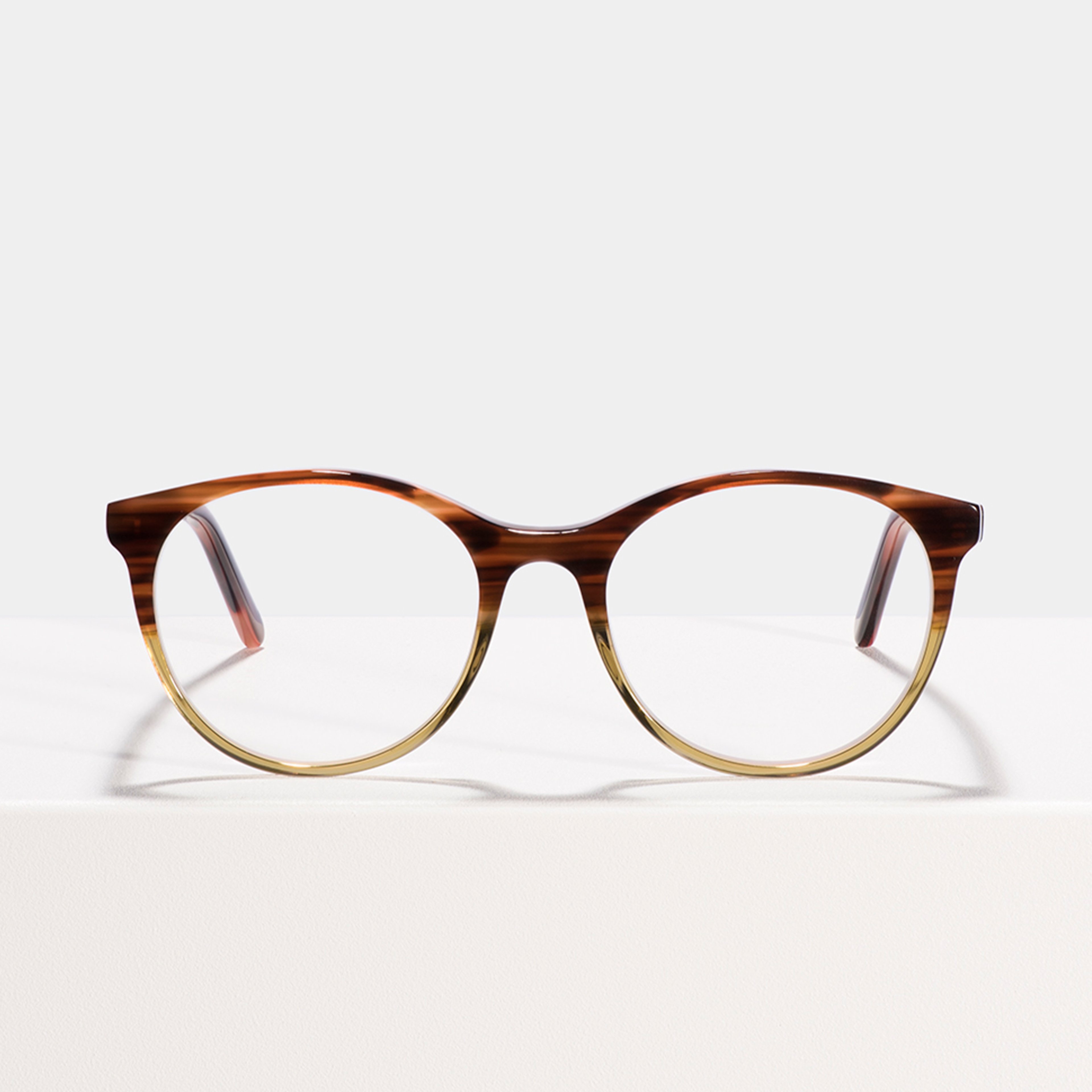 Ace & Tate Gafas | Redonda Acetato in Marrón, Verde