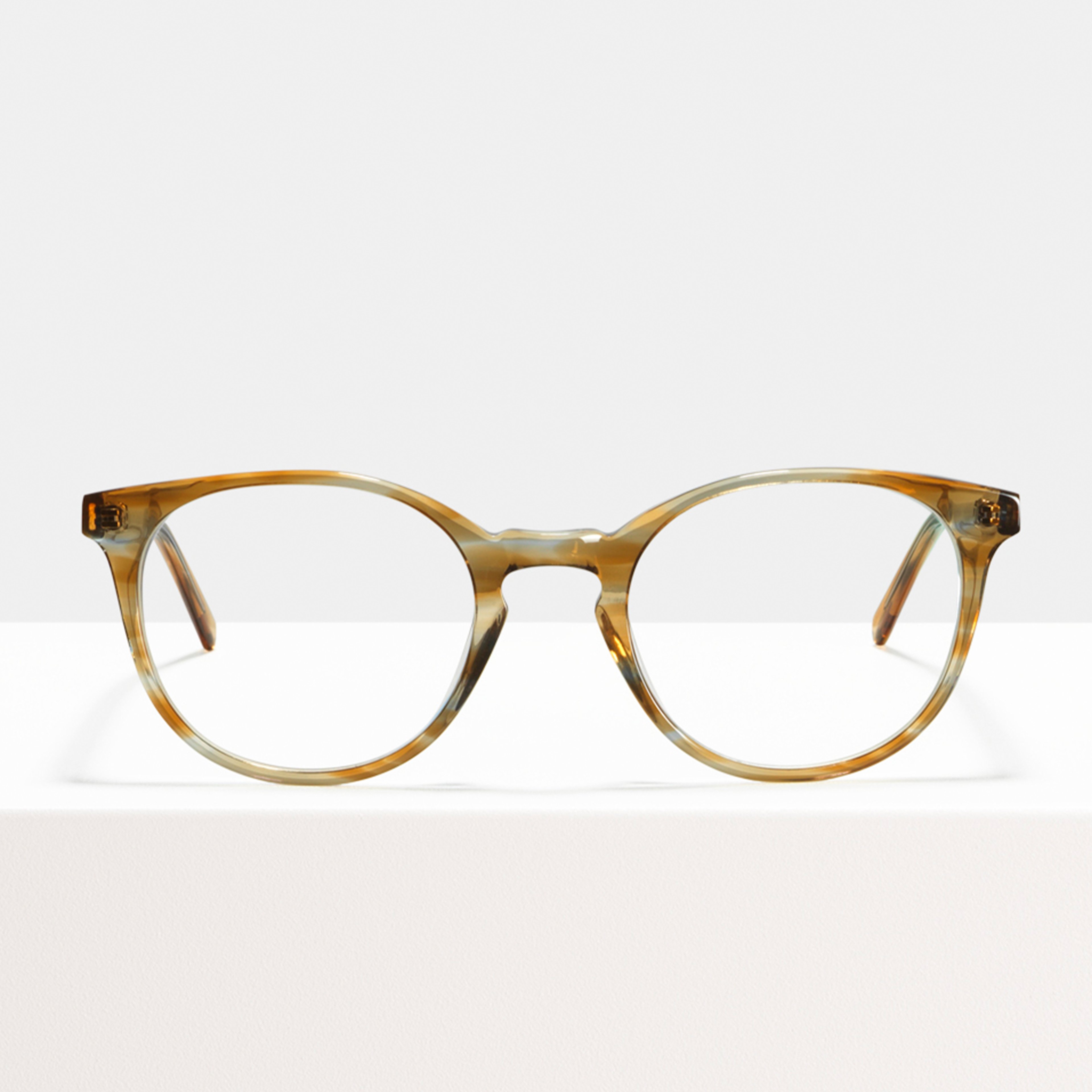 Ace & Tate Miles Large in Soft Breeze Ace & Tate Glasses | Round Acetate in Blue, Brown
