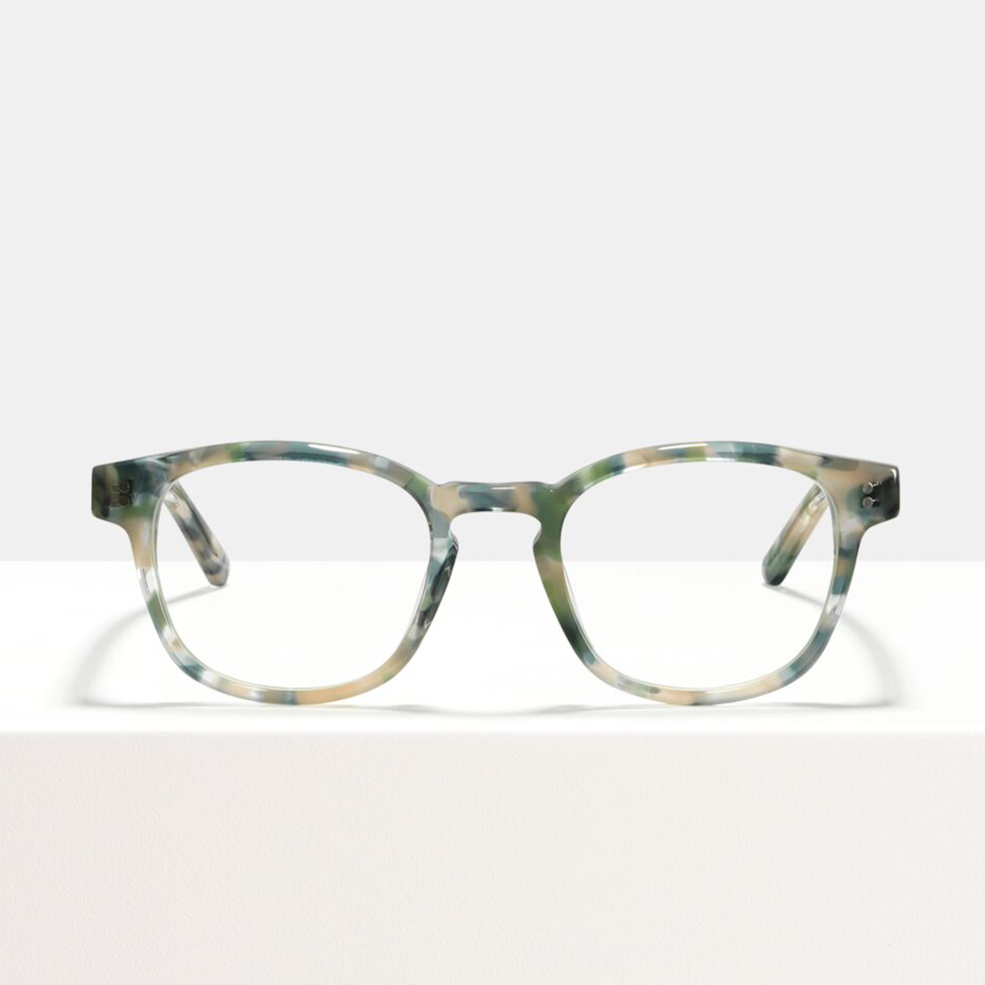 Ace & Tate Alfred in Concrete Jungle Ace & Tate Glasses | Square Acetate in Beige, Blue, Green