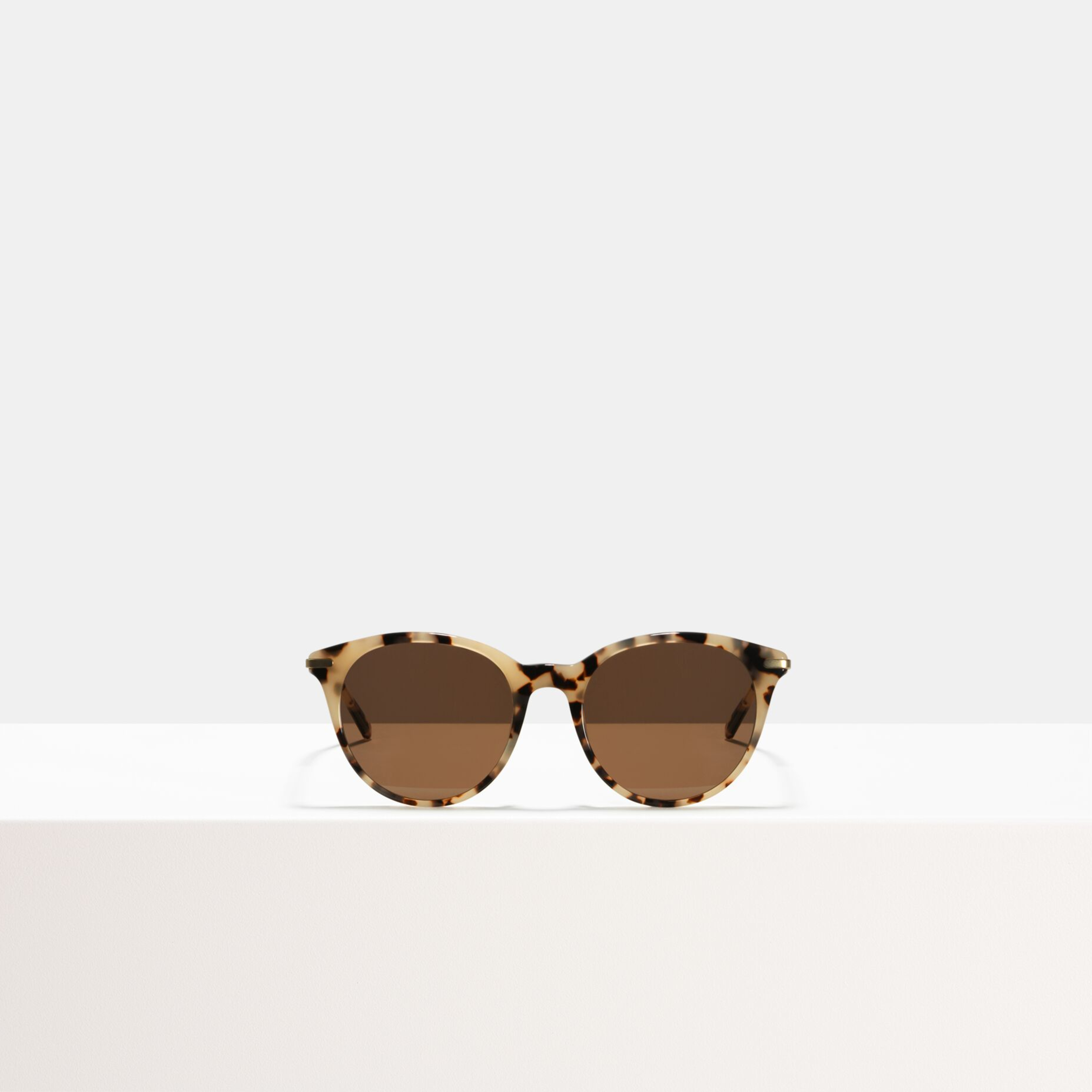 Ace & Tate Sunglasses | Round Acetate in Beige