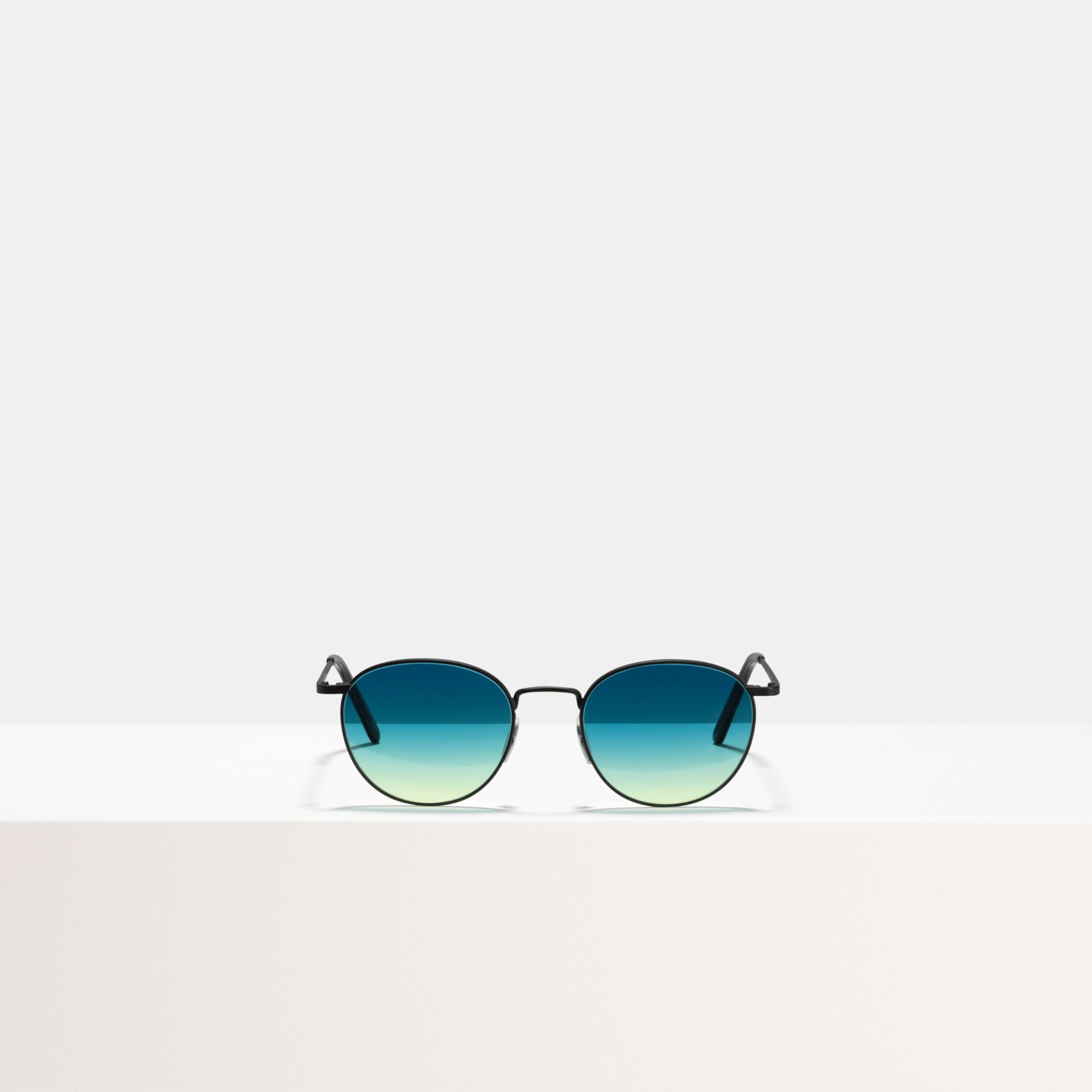 Ace & Tate Sunglasses | Round Metal in Blue, Yellow