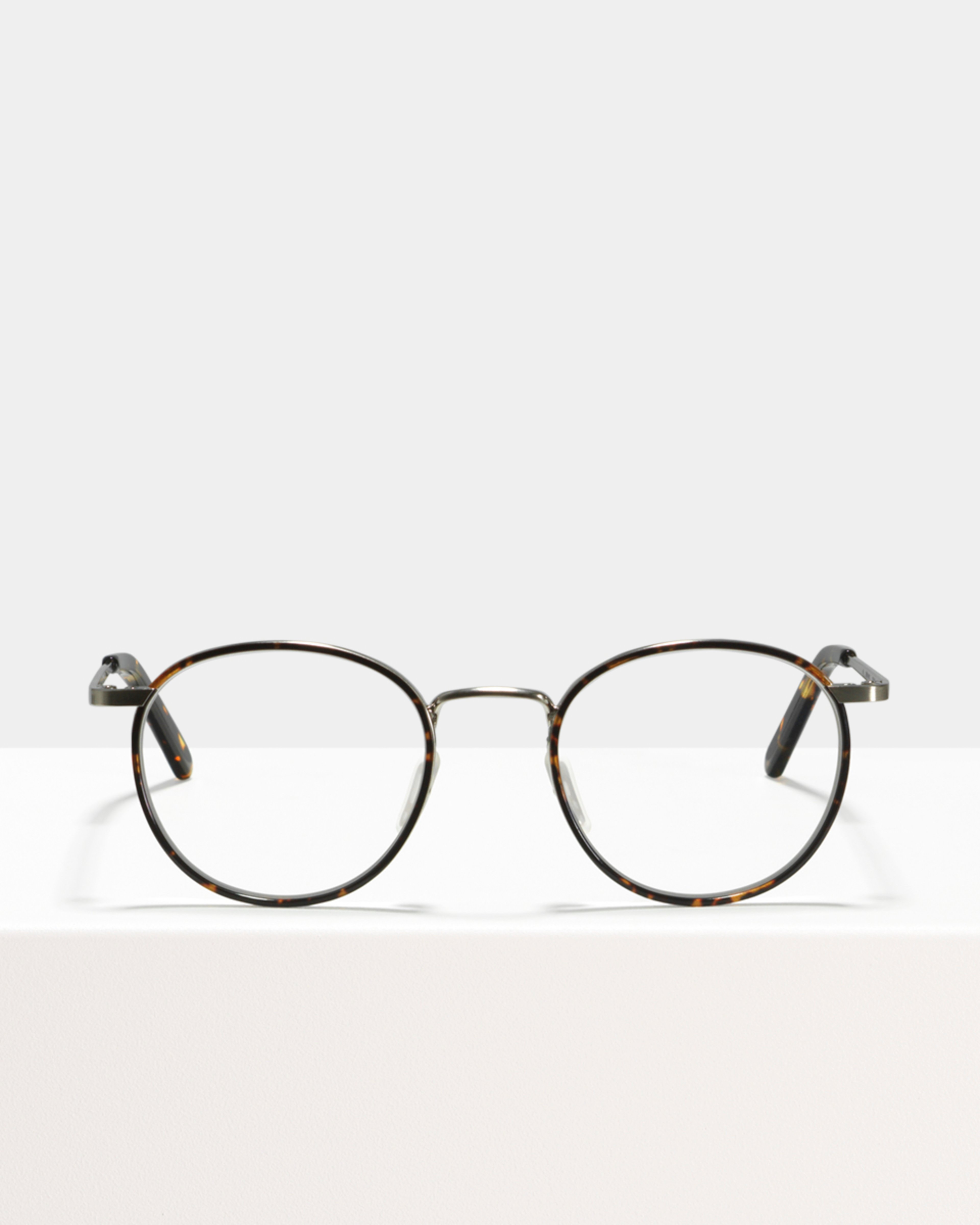 Ace & Tate Glasses | round metal in Brown, Orange, Silver
