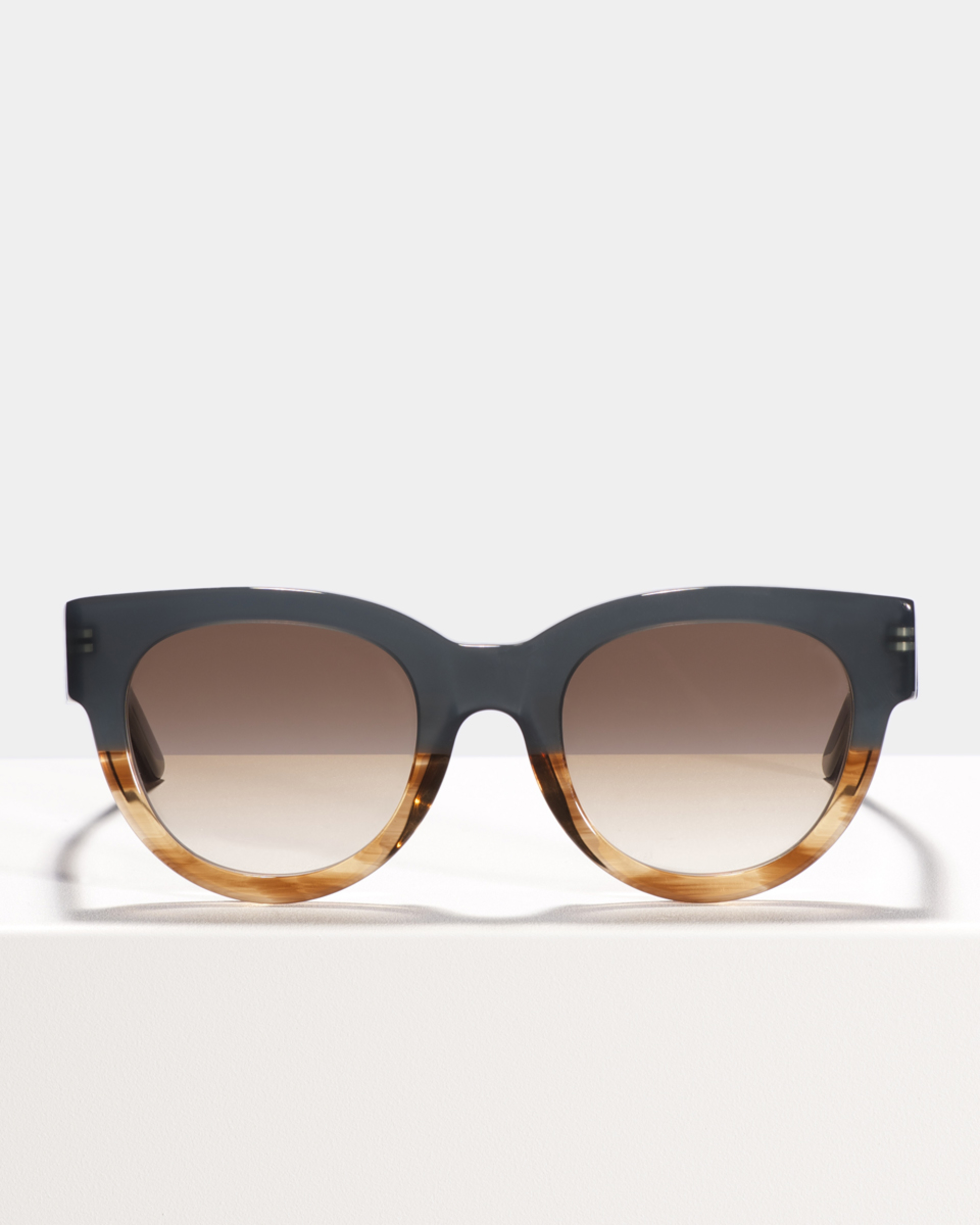 Ace & Tate Sunglasses | round acetate in Brown, Green