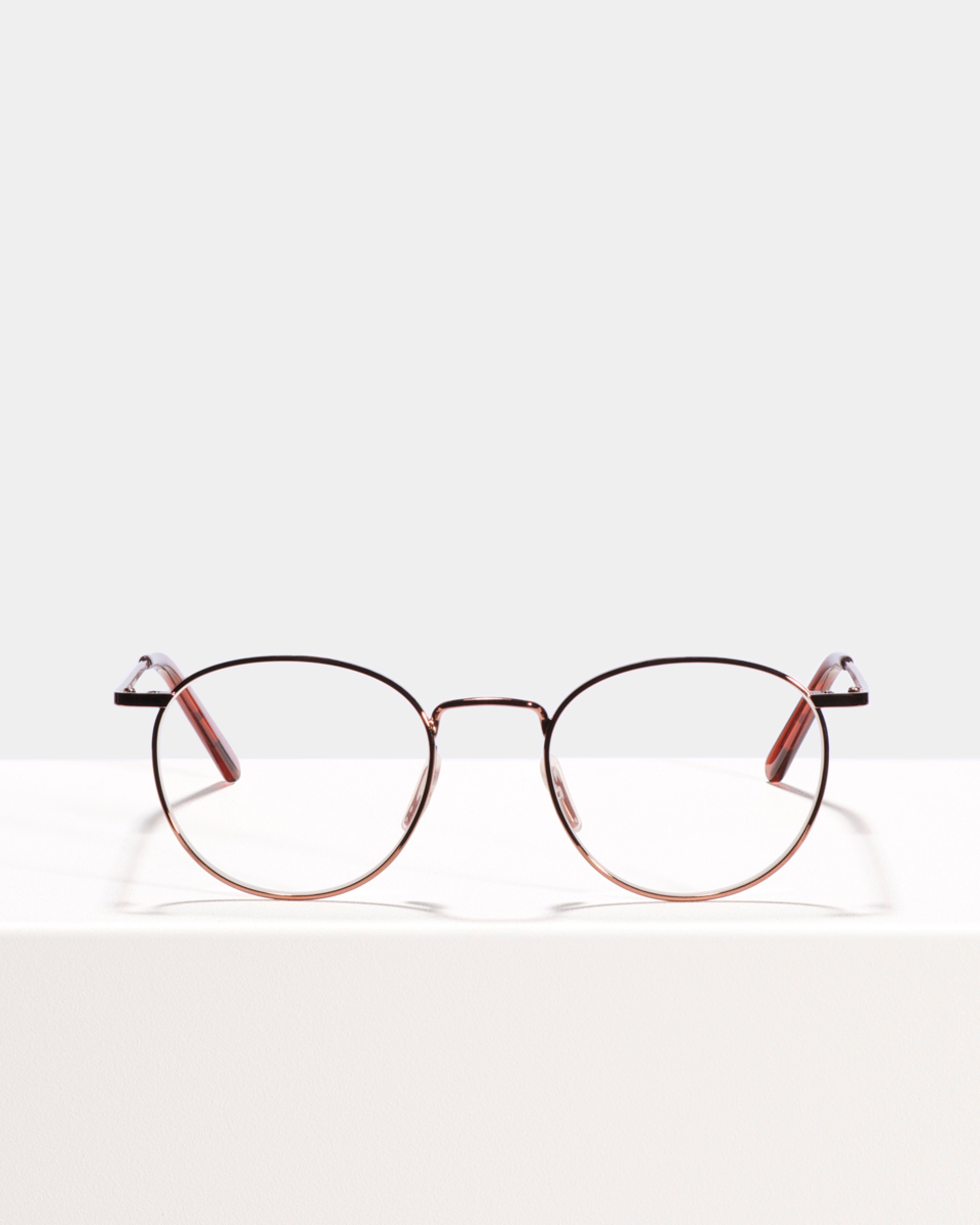Ace & Tate Glasses | ronde métal in Marron, Rouge