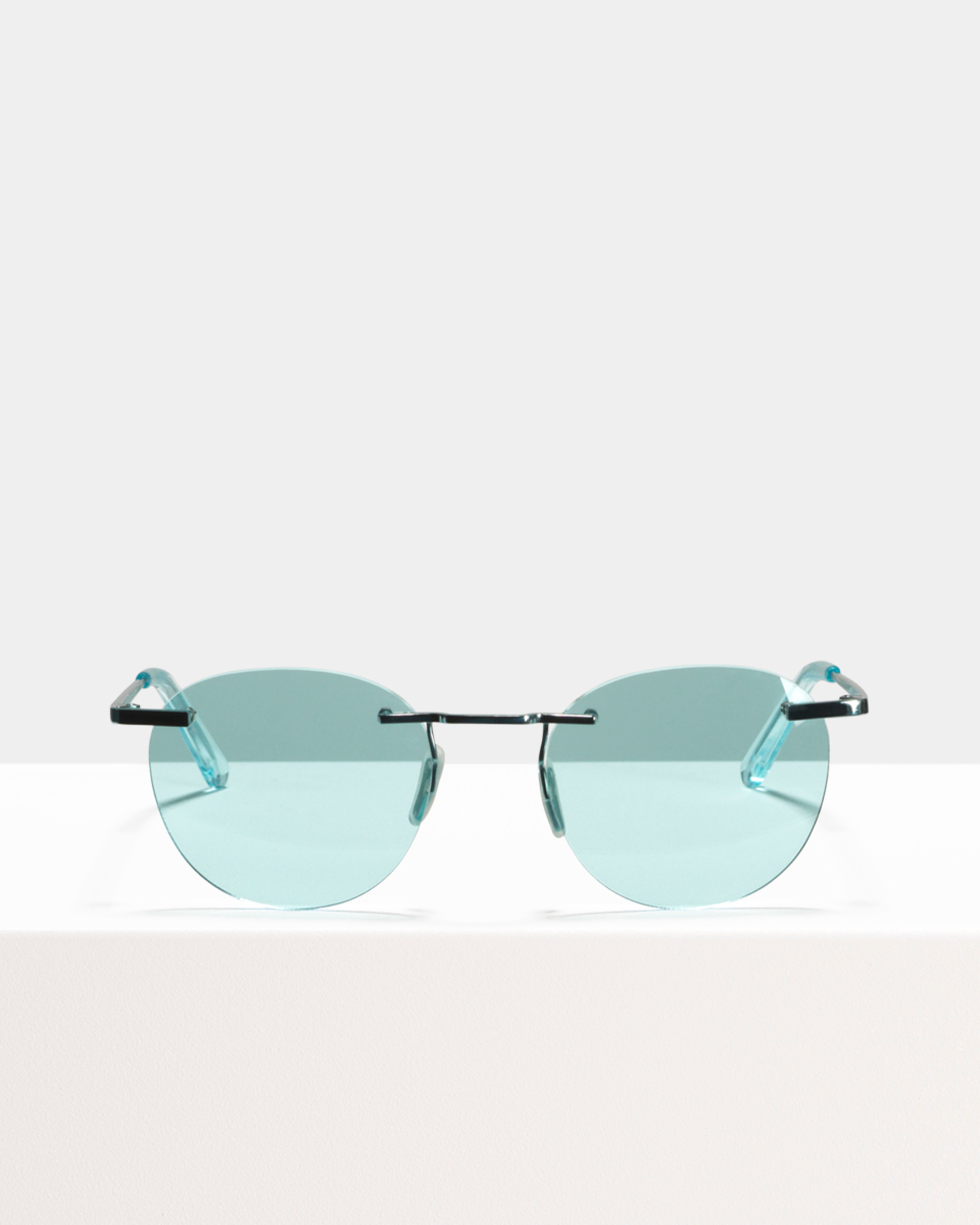 Ace & Tate Sunglasses | rond titanium in Blauw