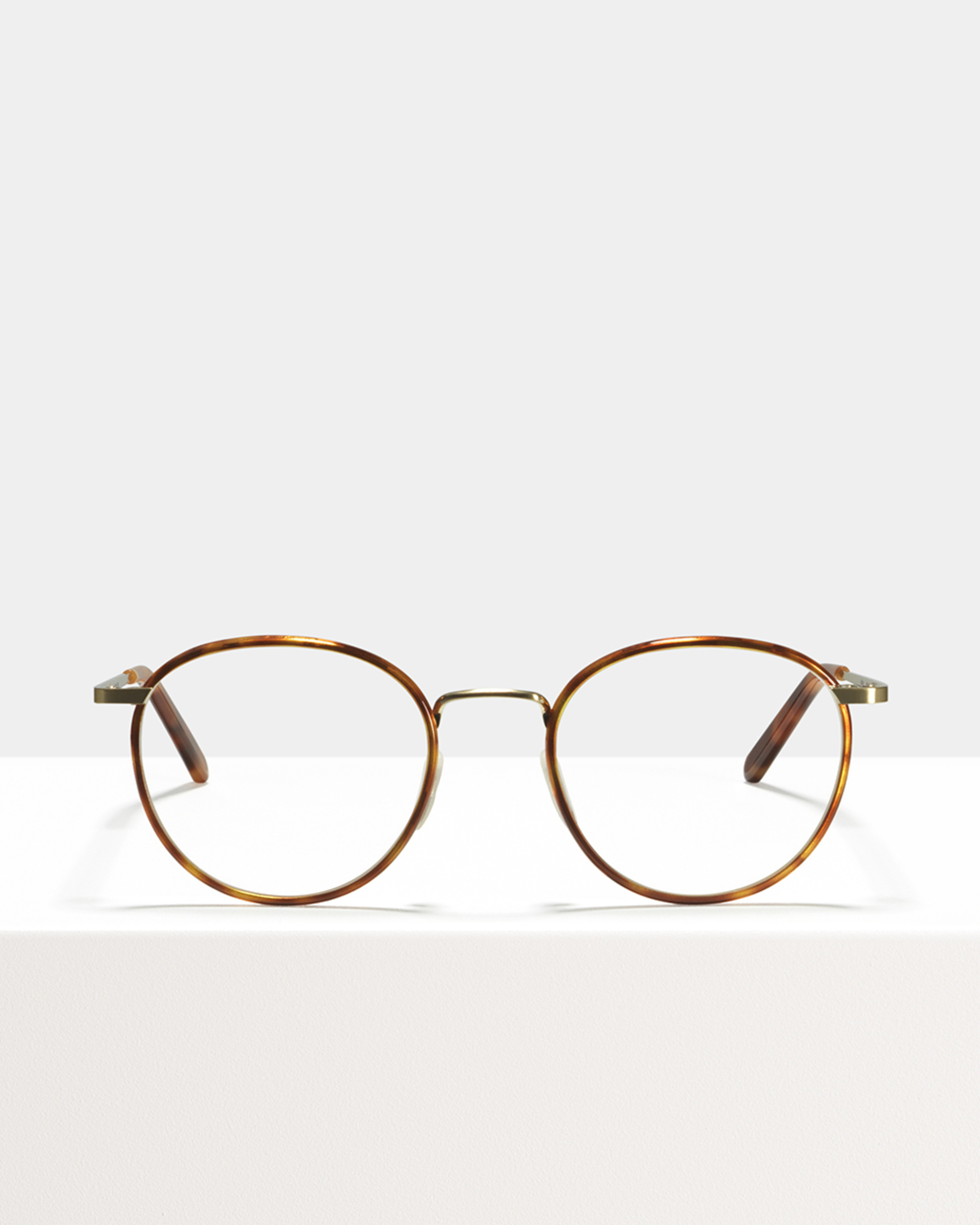 Ace & Tate Glasses | rond metaal in Bruin, Goud, Oranje