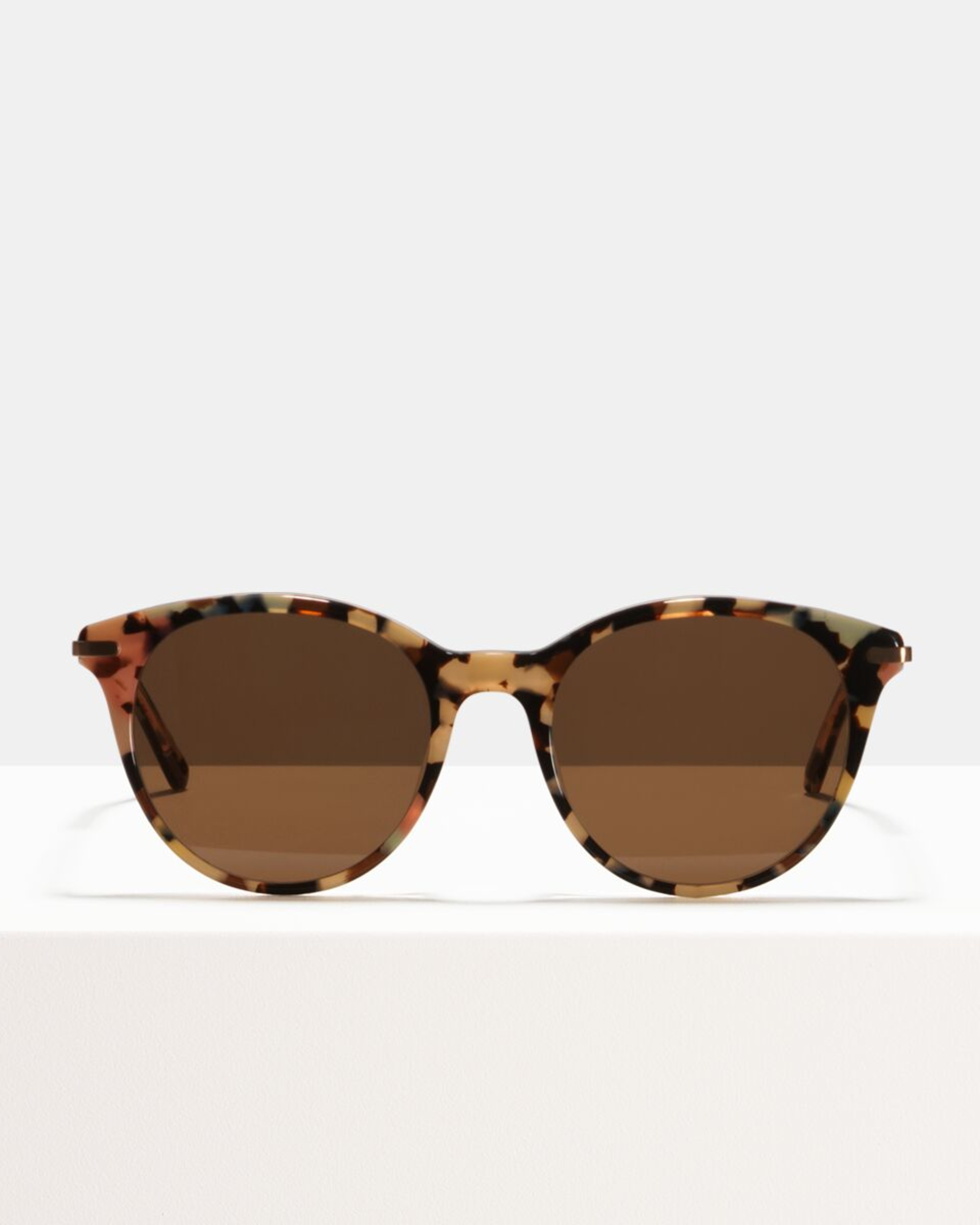 Ace & Tate Sunglasses | rond acetaat in Blauw, Bruin, Roze