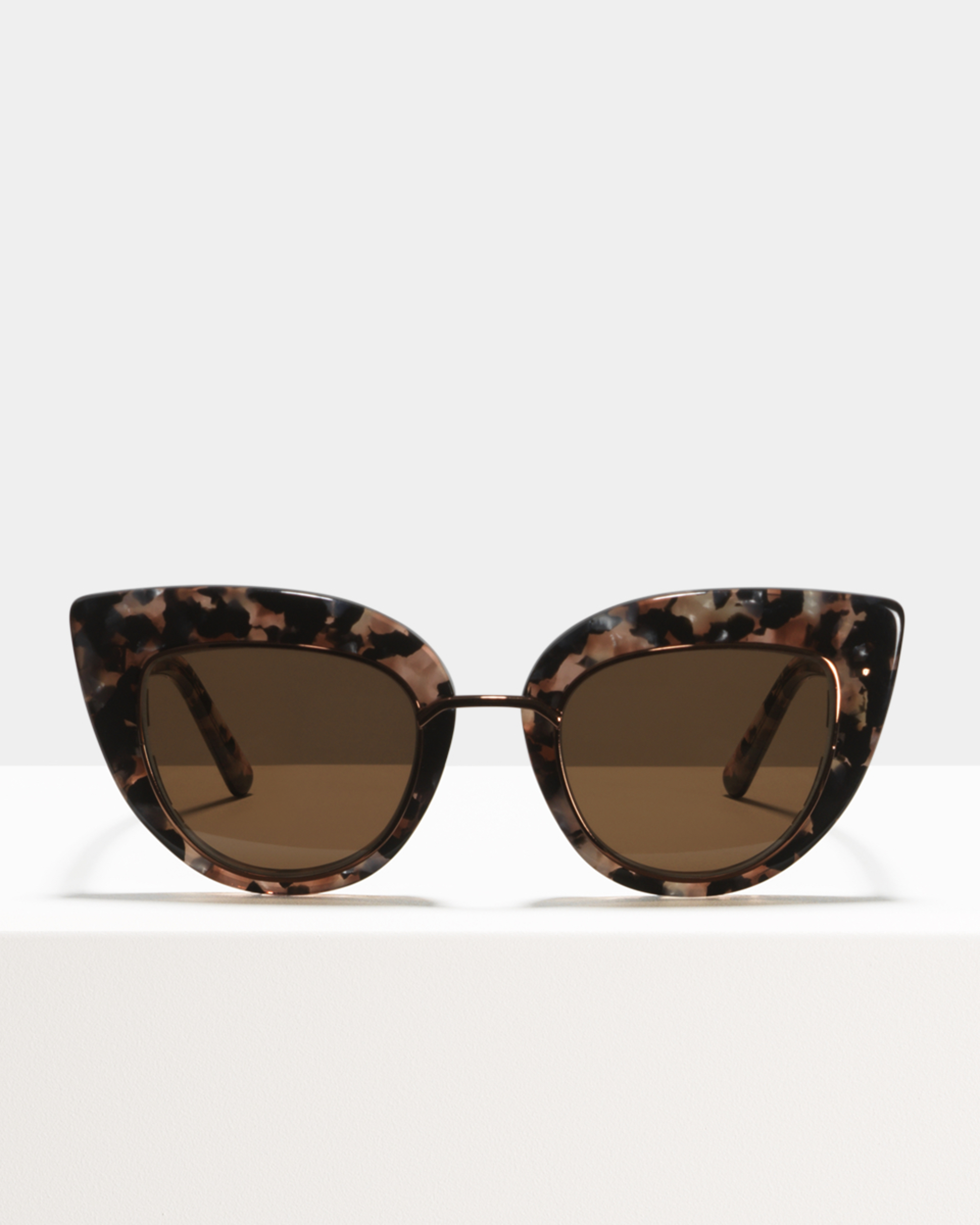 Ace & Tate Sunglasses | oval acétate in Beige, Marron, Vert, Rose