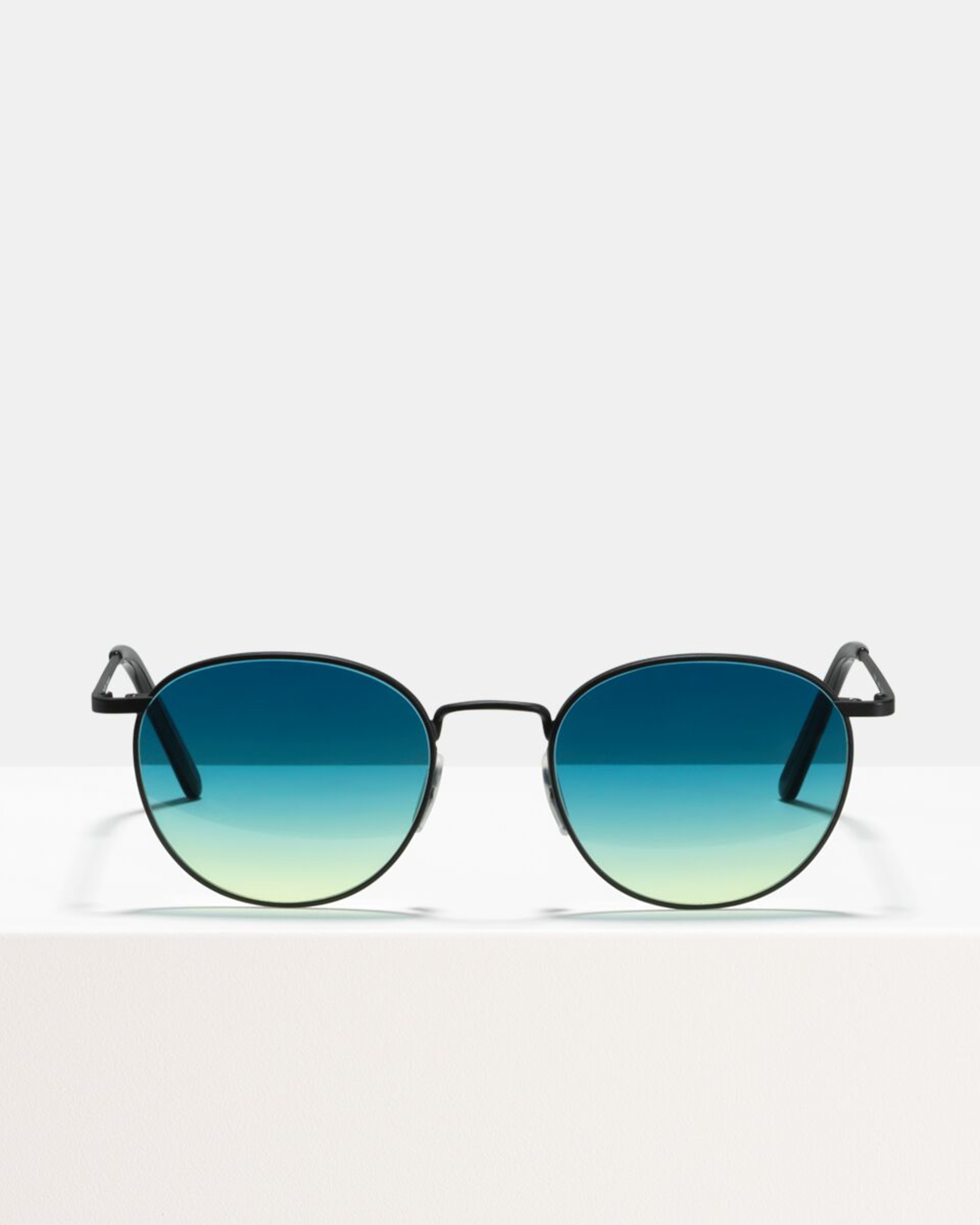Ace & Tate Sunglasses | rond metaal in Blauw, Geel