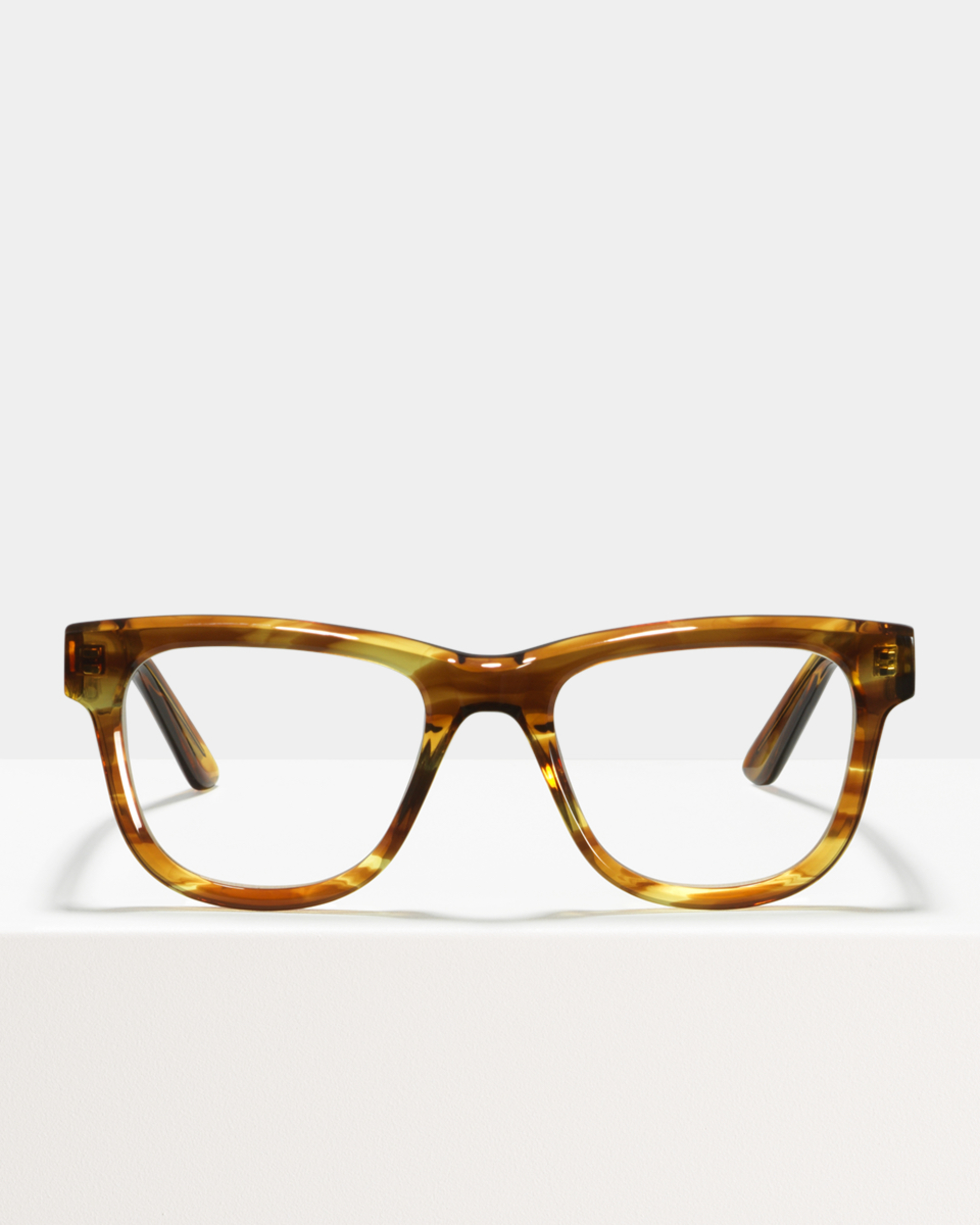 Ace & Tate Glasses | rectangulares acetato in Marrón, Naranja