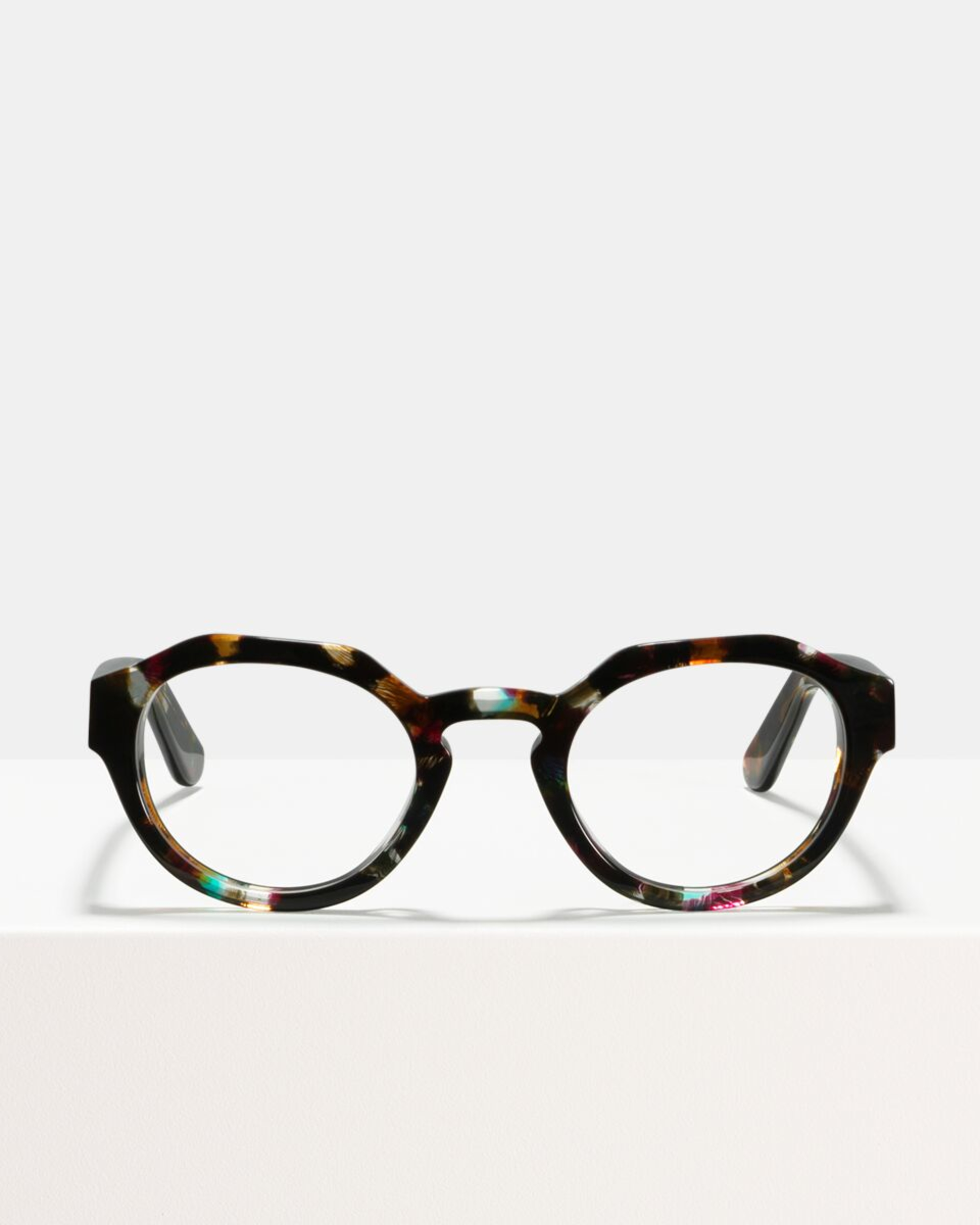 Ace & Tate Glasses | rond acetaat in Zwart, Blauw, Bruin, Roze