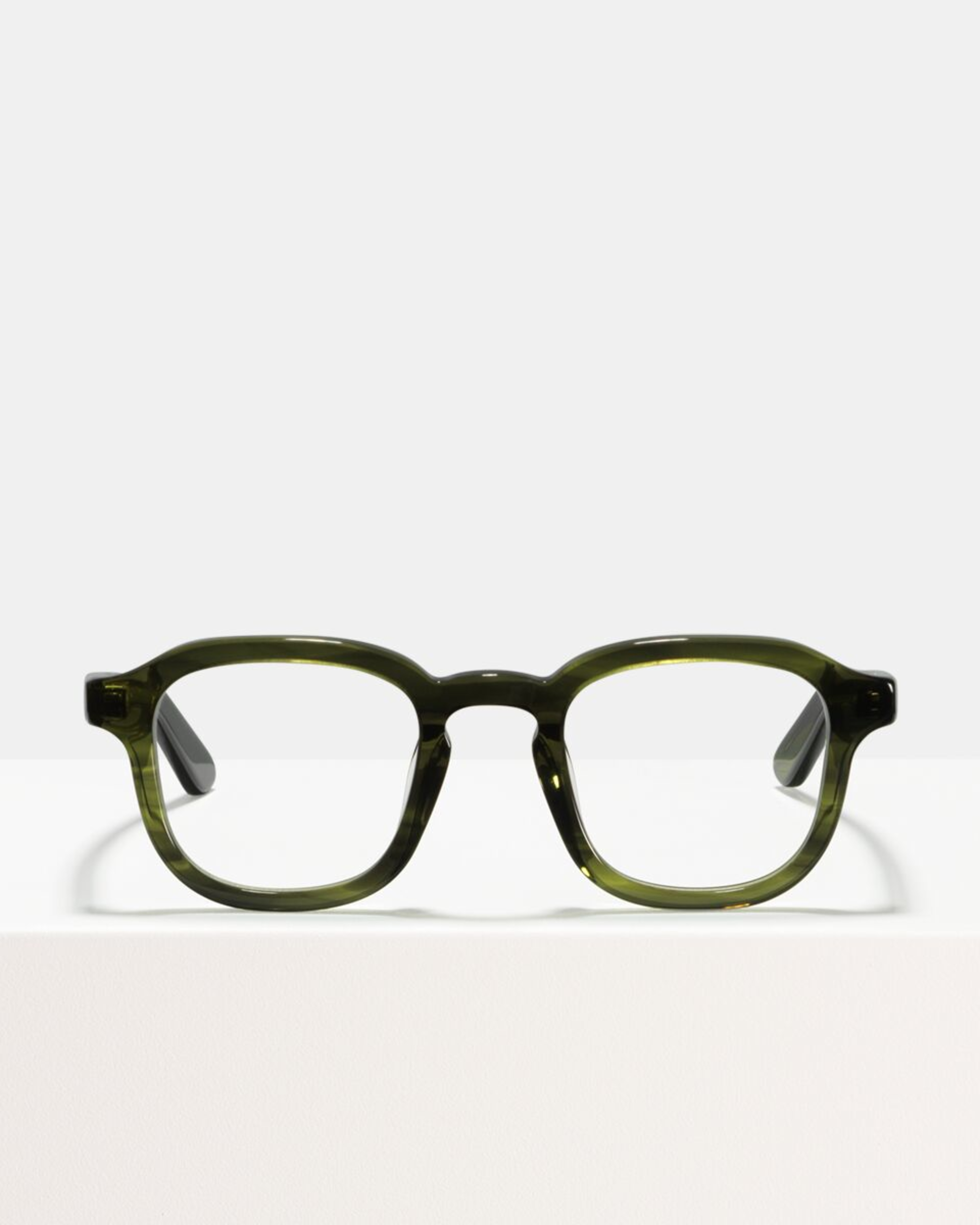 Ace & Tate Glasses | square acetate in Green
