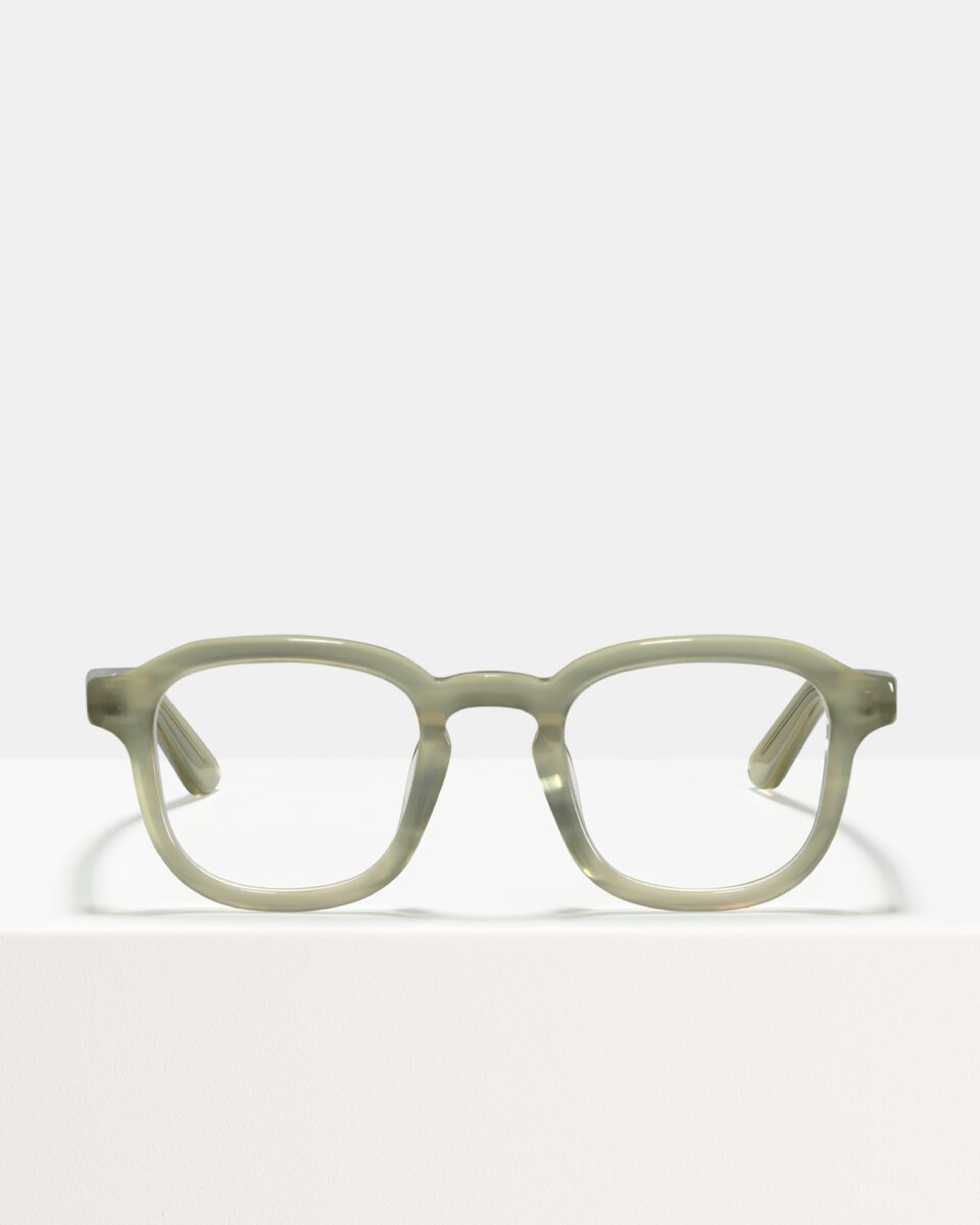 Ace & Tate Glasses | quadratisch Acetat in Grau, Weiß