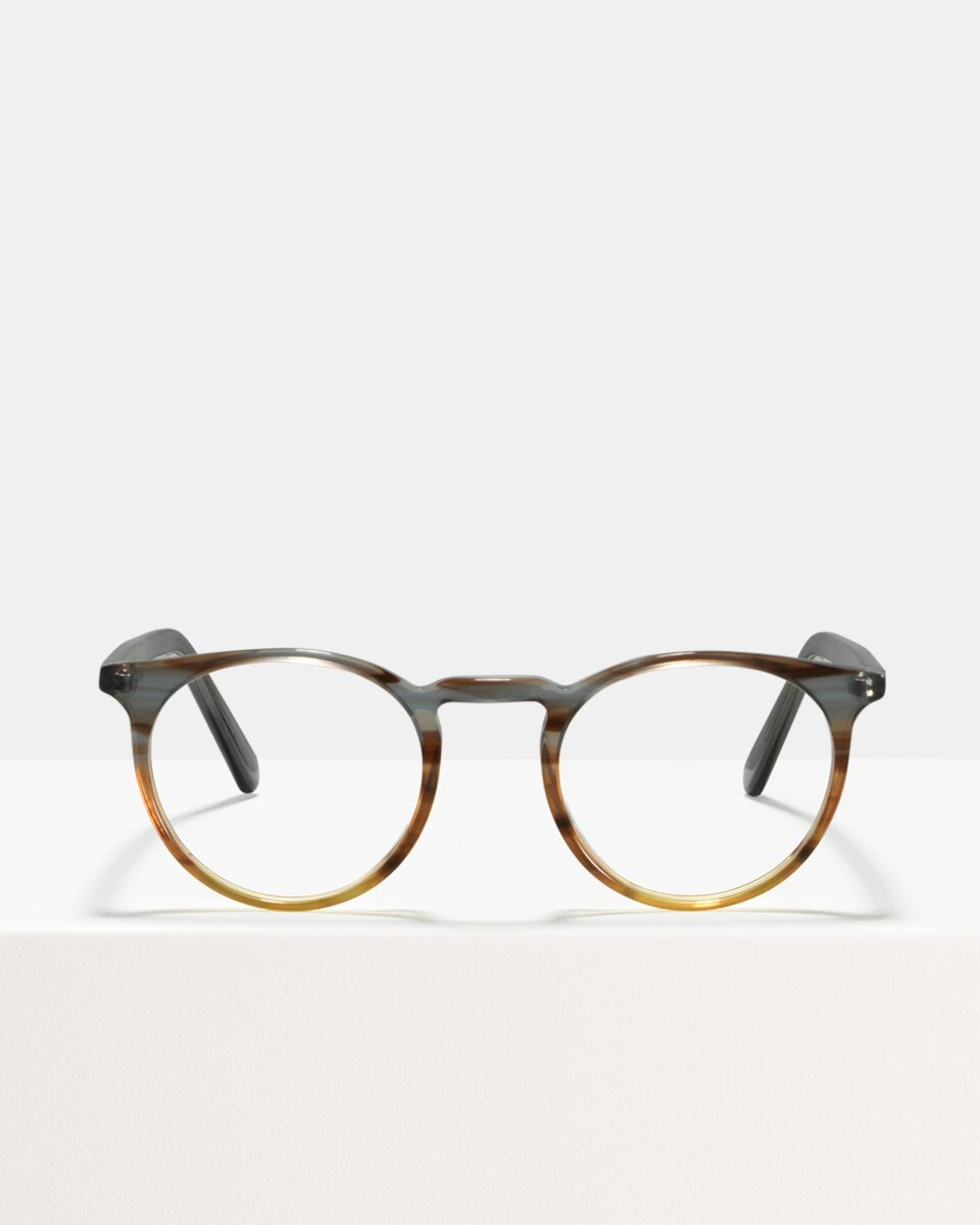 Ace & Tate Glasses | ronde acétate in Marron, Gris, Orange