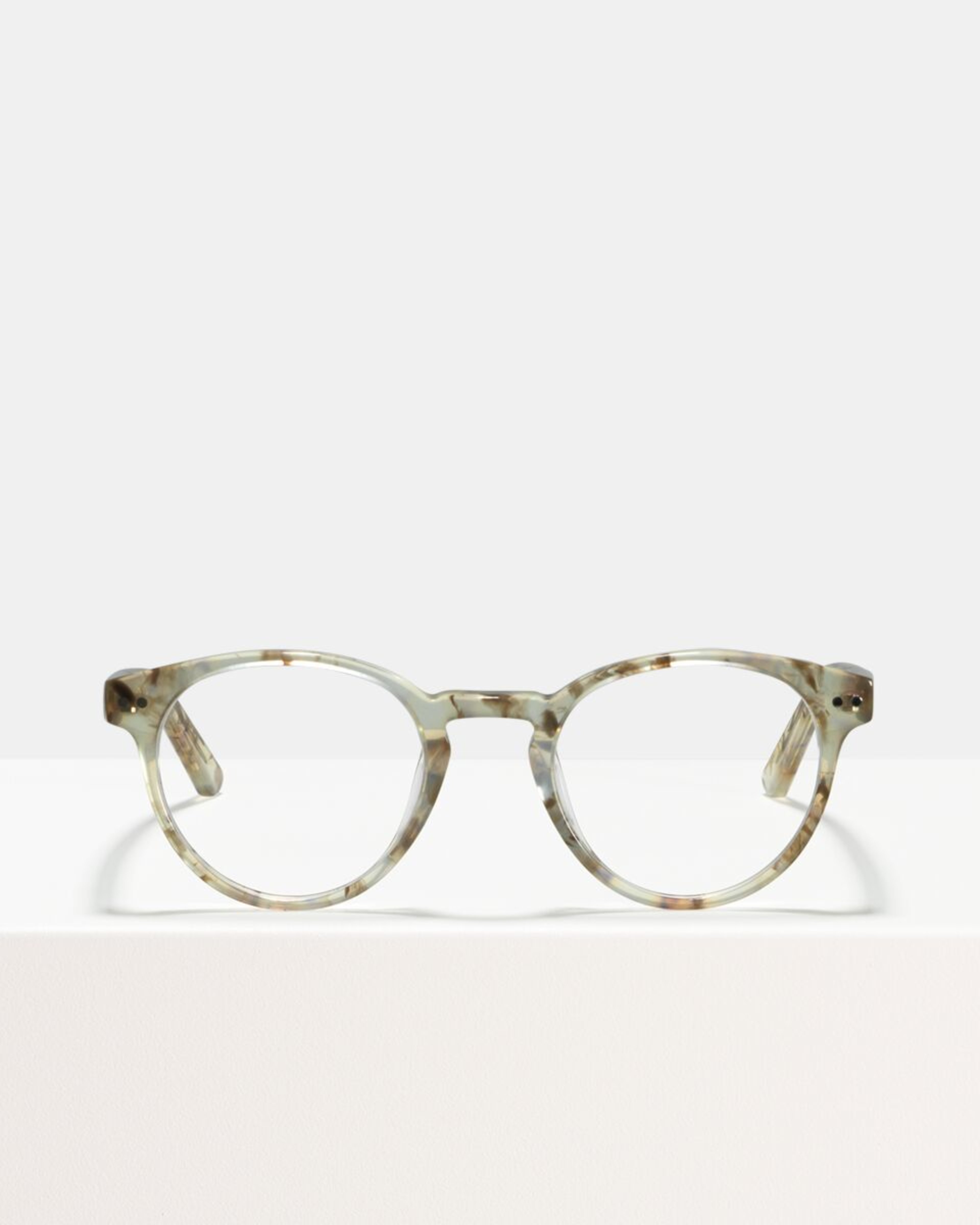 Ace & Tate Glasses | ronde acétate in Marron, Gris, Blanc