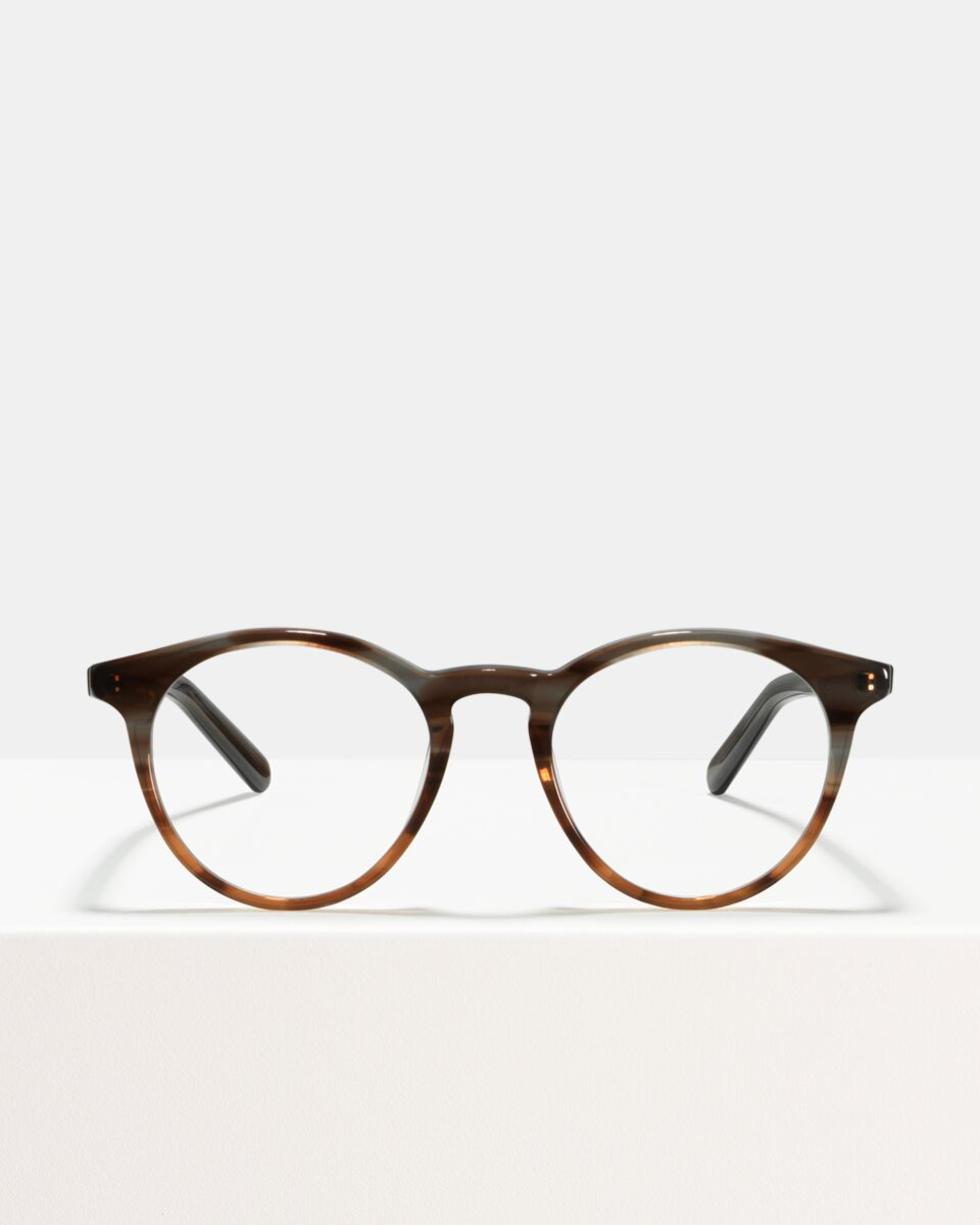 Ace & Tate Glasses | redonda acetato in Marrón, Gris, Naranja