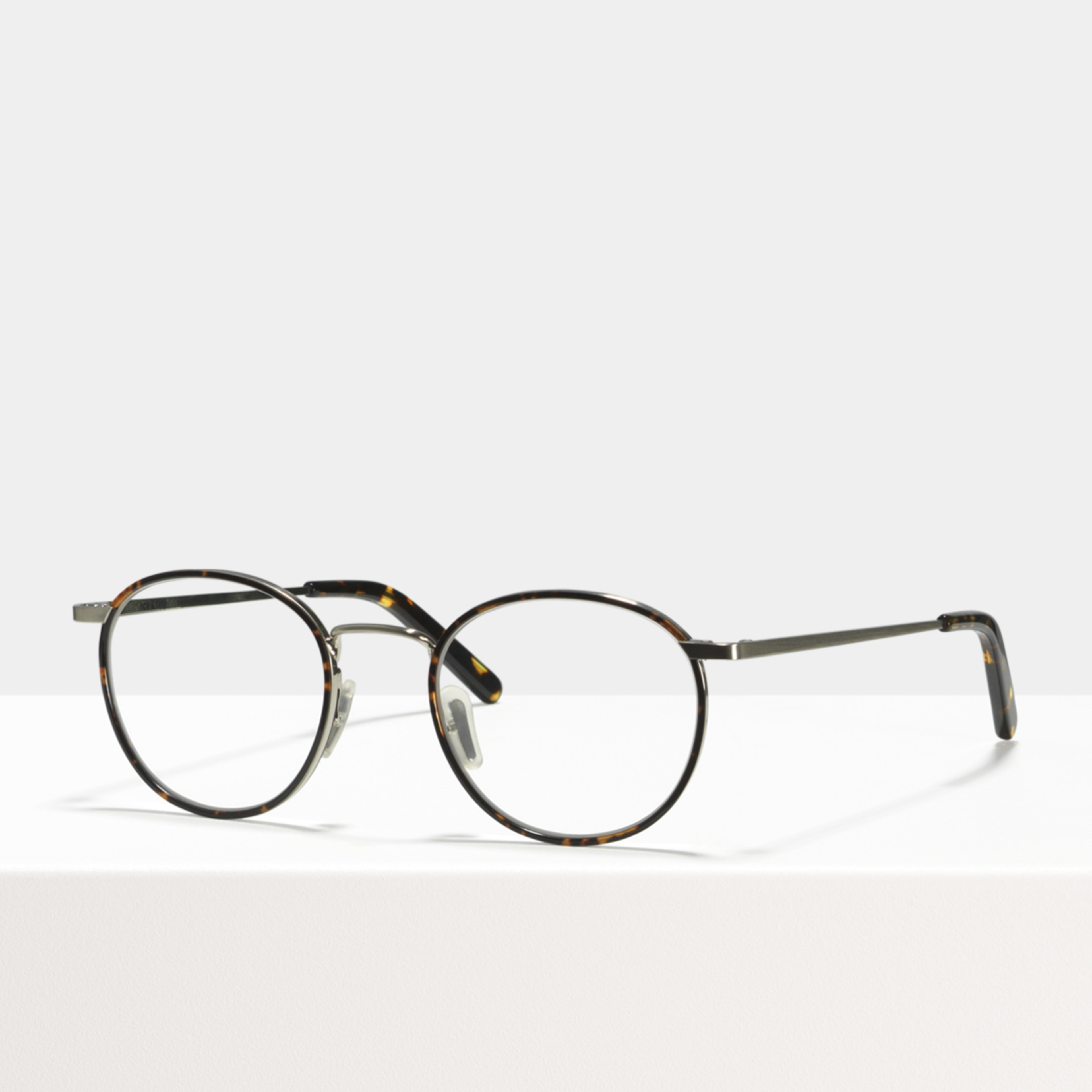 Ace & Tate Glasses | round metal in Brown, Orange, Silver