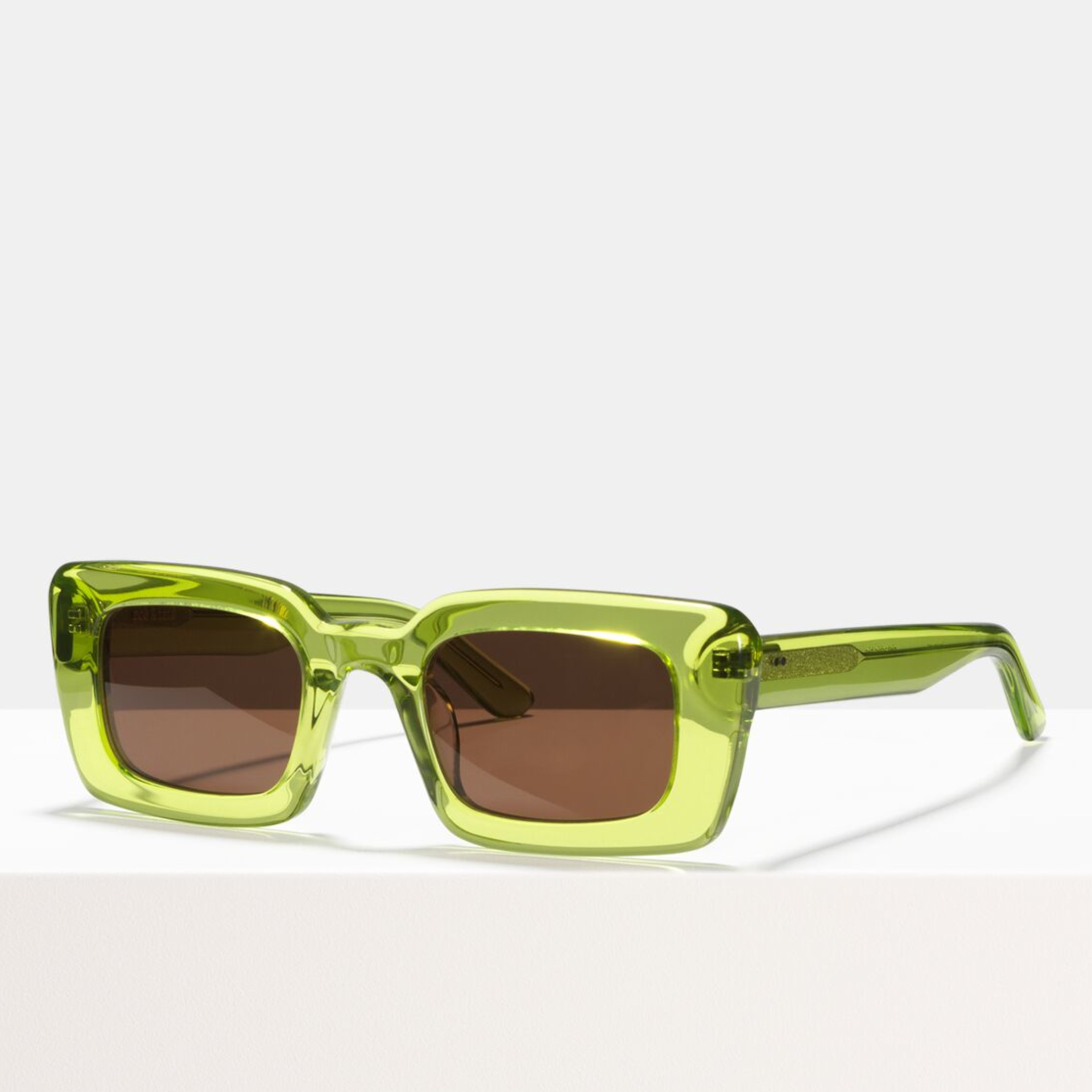 Ace & Tate Sunglasses | rectangle acetate in Green