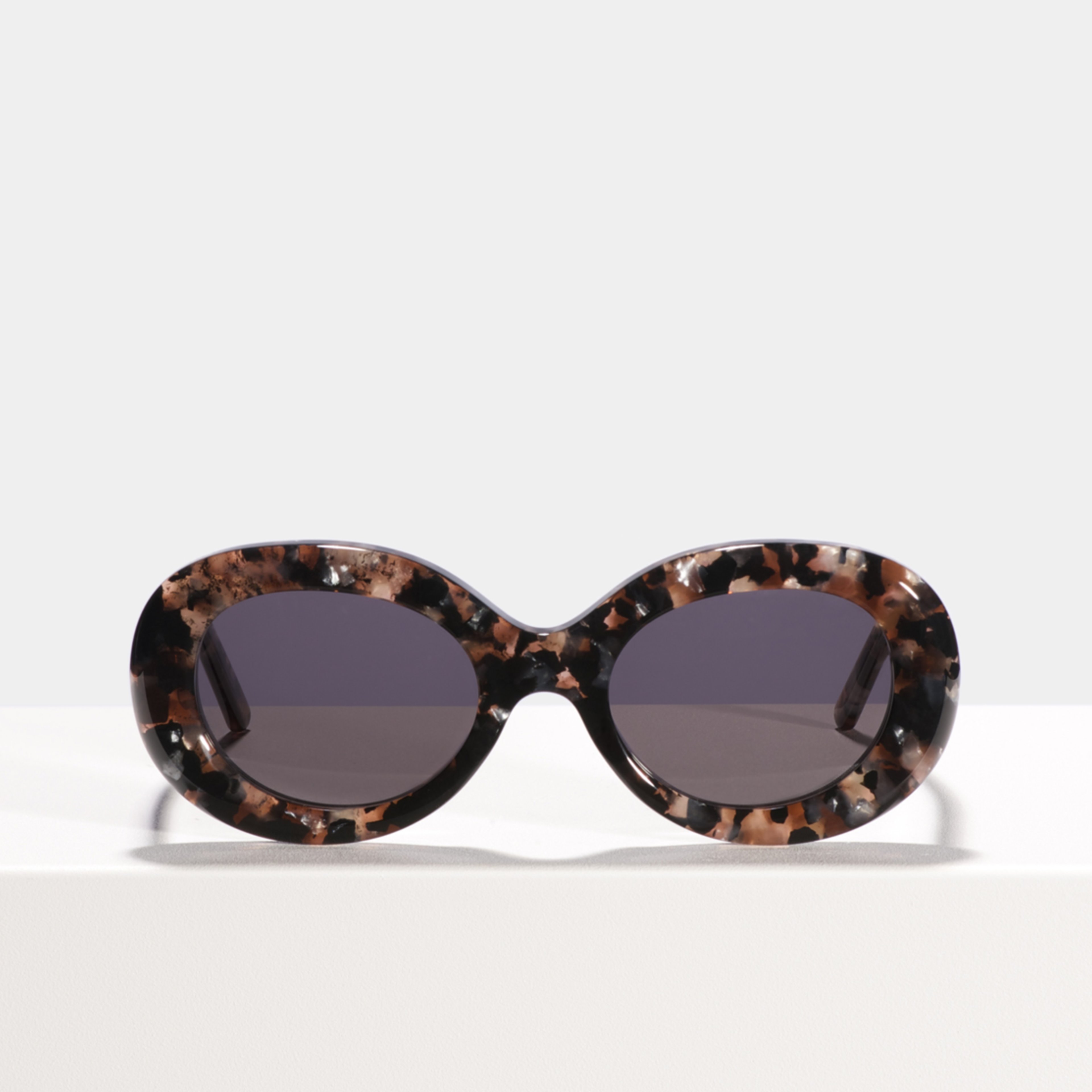 Ace & Tate Sunglasses | oval acetate in Brown, Pink